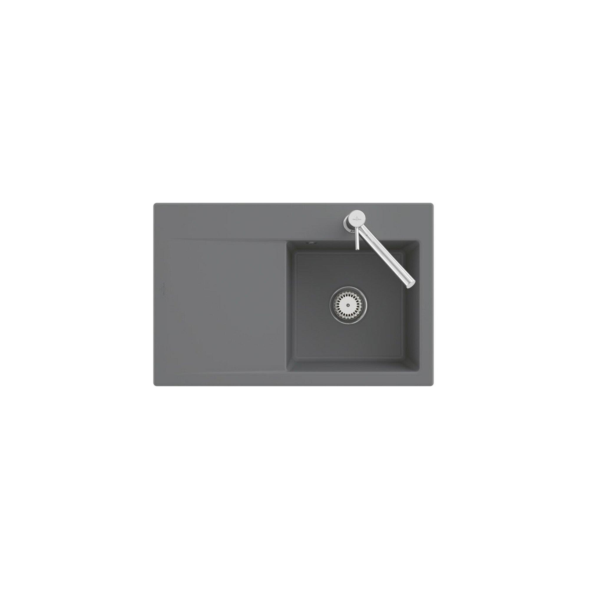V&B SpüLe Subway Style 45 Flat Re, M Abl.Garn, Exzenter, Graph. C-Plus ; Villeroy & Boch (33472Fi4)