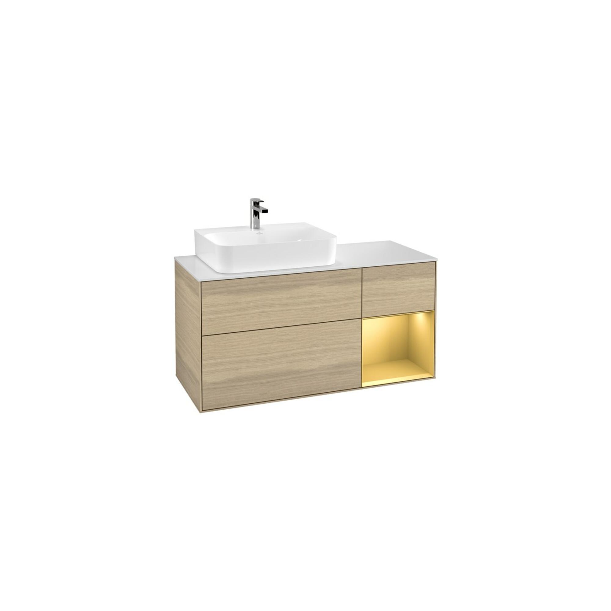V&B Waschtischunterschrank Finion 120Cm, Pl Wh. M, Reg Re Gol M, Oa Ven ; Villeroy & Boch (F151HFPC)