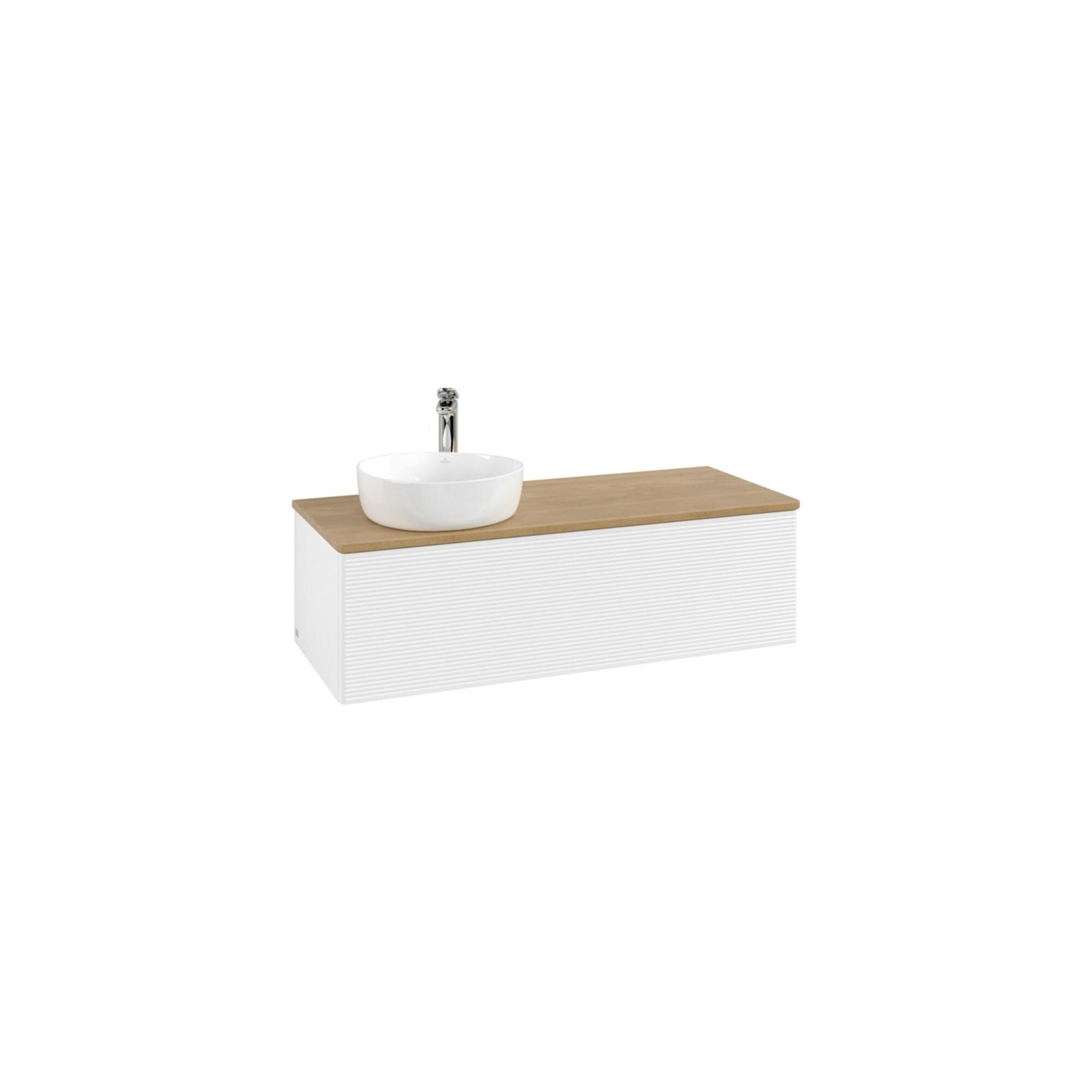 V&B Waschtischunterschrank Mit Frontstruktur, Mit Beleuchtung Antao 120X36X50Cm, Hl, Wbp Hon. Oa, Wh. M Lac ; Villeroy & Boch (L33151MT)