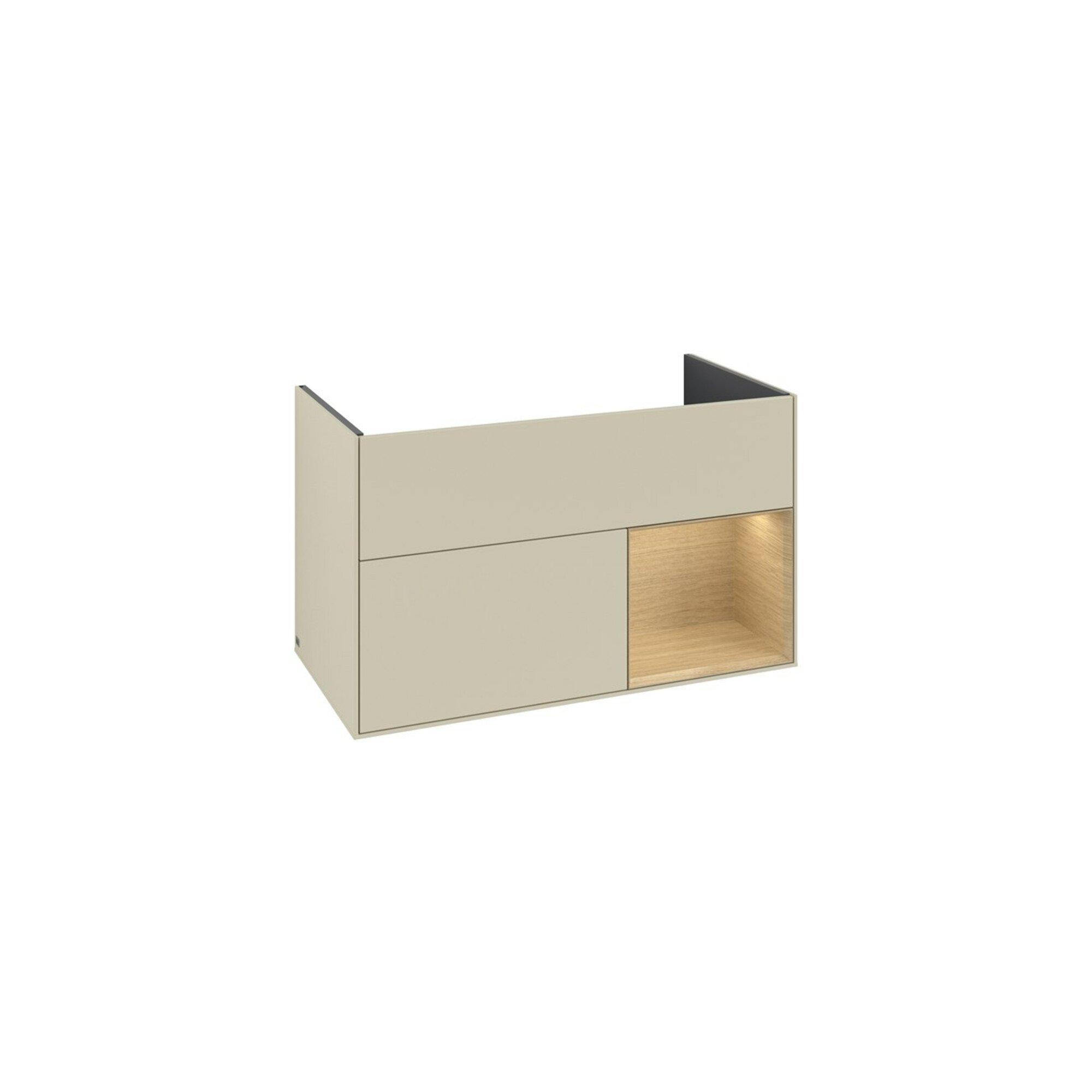 V&B Waschtischunterschrank Finion Reg Re Oa Veneer, Silk Grey Matt Lacquer ; Villeroy & Boch (F040PCHJ)