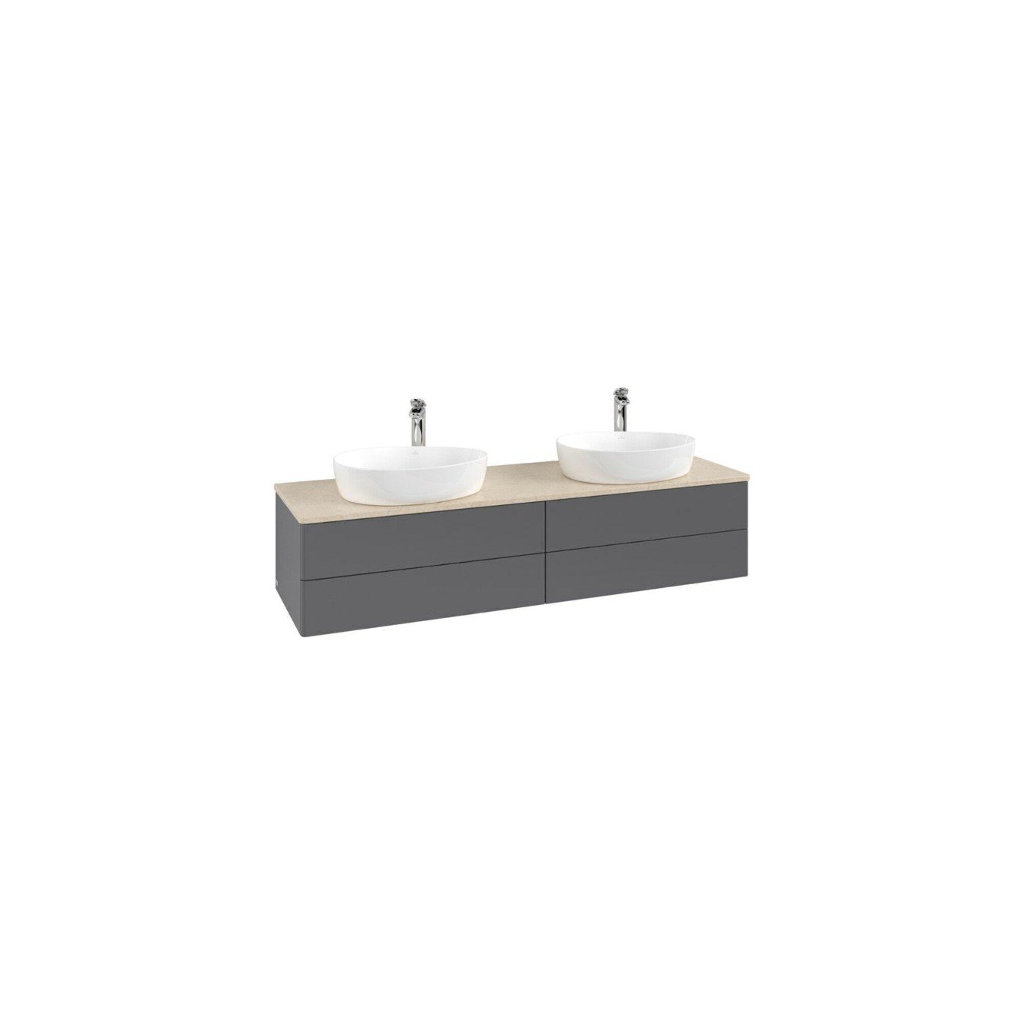 V&B Waschtischunterschrank Ohne Frontstruktur Antao 160X50Cm, Hl, WBP Botti., Anthrac. M Lac ; Villeroy & Boch (K28053GK)