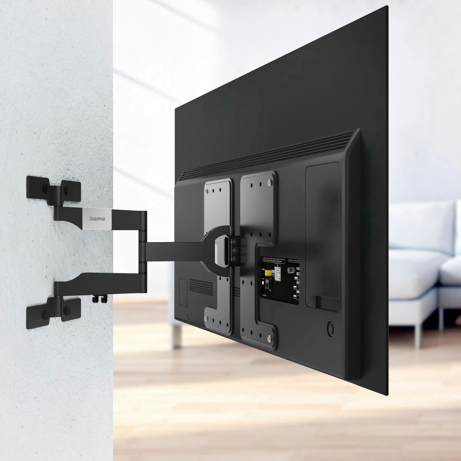 Supporto Da Parete Per Tv Fullmotion Oled Piatto Fino A 65" Nero"