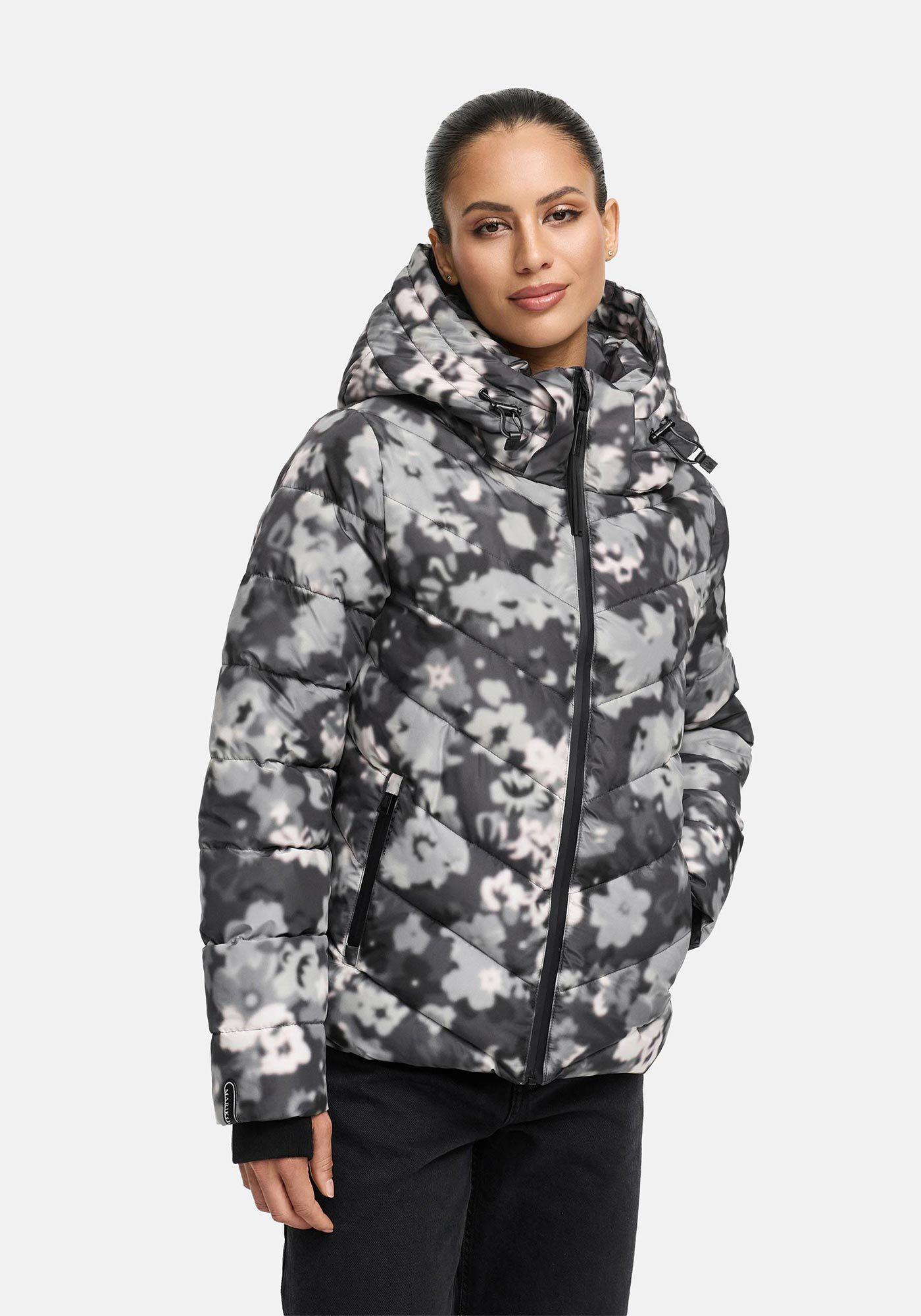 Winterjacke Marikoo "Samuiaa Xvi", Damen, Gr. S, Schwarz Flower, Obermaterial: 100% Polyester. Futter: 100% Polyester. Wattierung: 100% Polyester. ÄRmelfutter: 100% Polyester, Jacken Winterjacke, Mit Kapuze