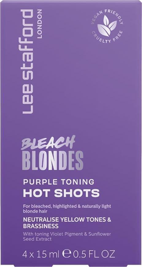 Lee Stafford Bleach Blondes Purple Toning Hot Shot 4X15Ml