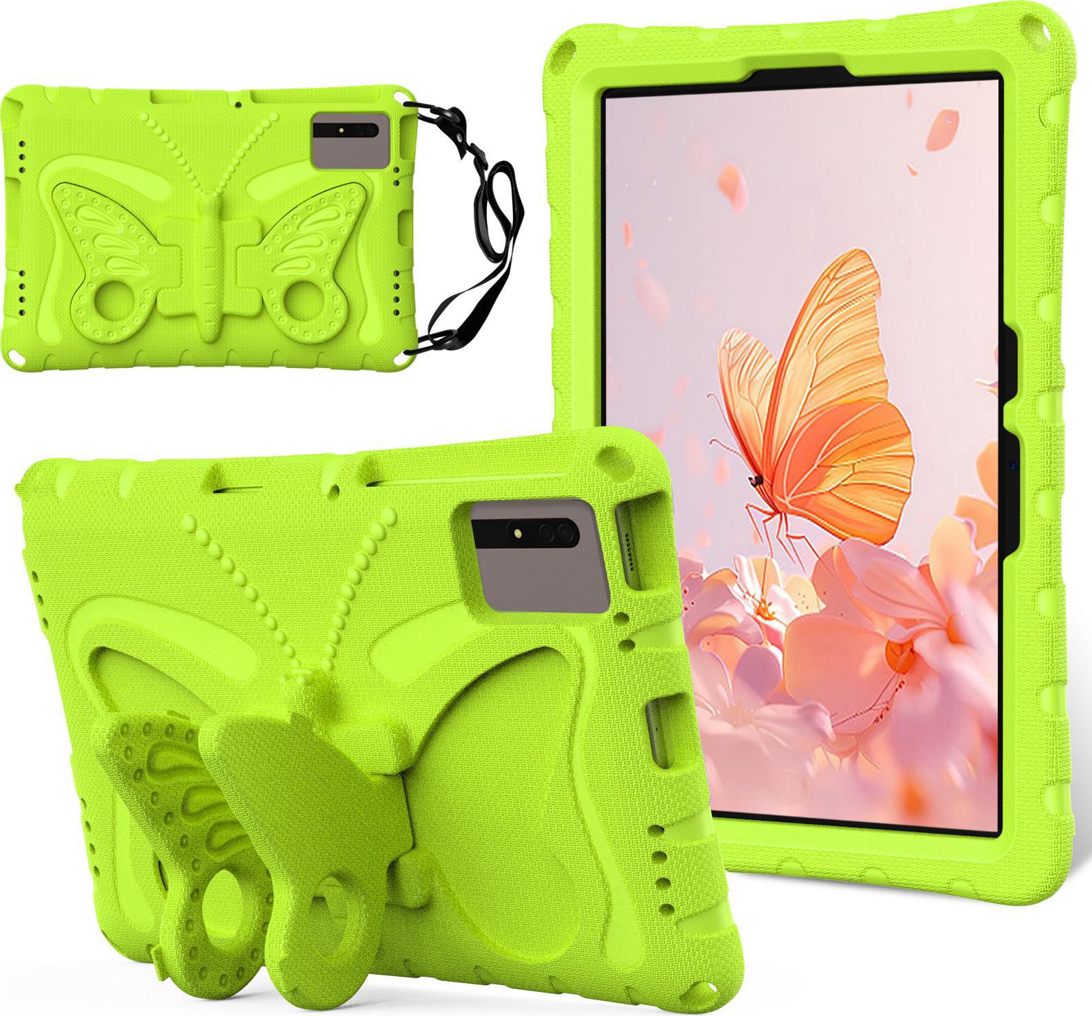 Custodia Per Bambini Per Xiaomi Redmi Pad 2 2025/Redmi Pad Se 11" 2023, Custodia Leggera In Eva Anti-Shock Con Tracolla E Supporto A Farfalla Grass Verde"