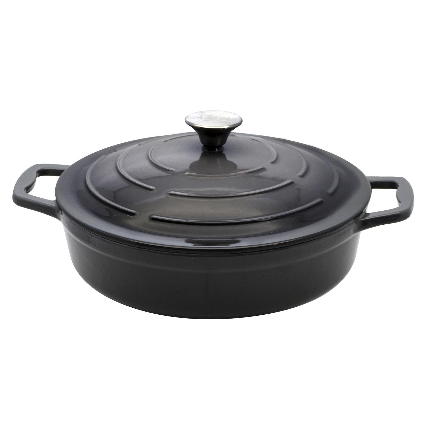 Servierbräter 28 cm Gusseisen, grau