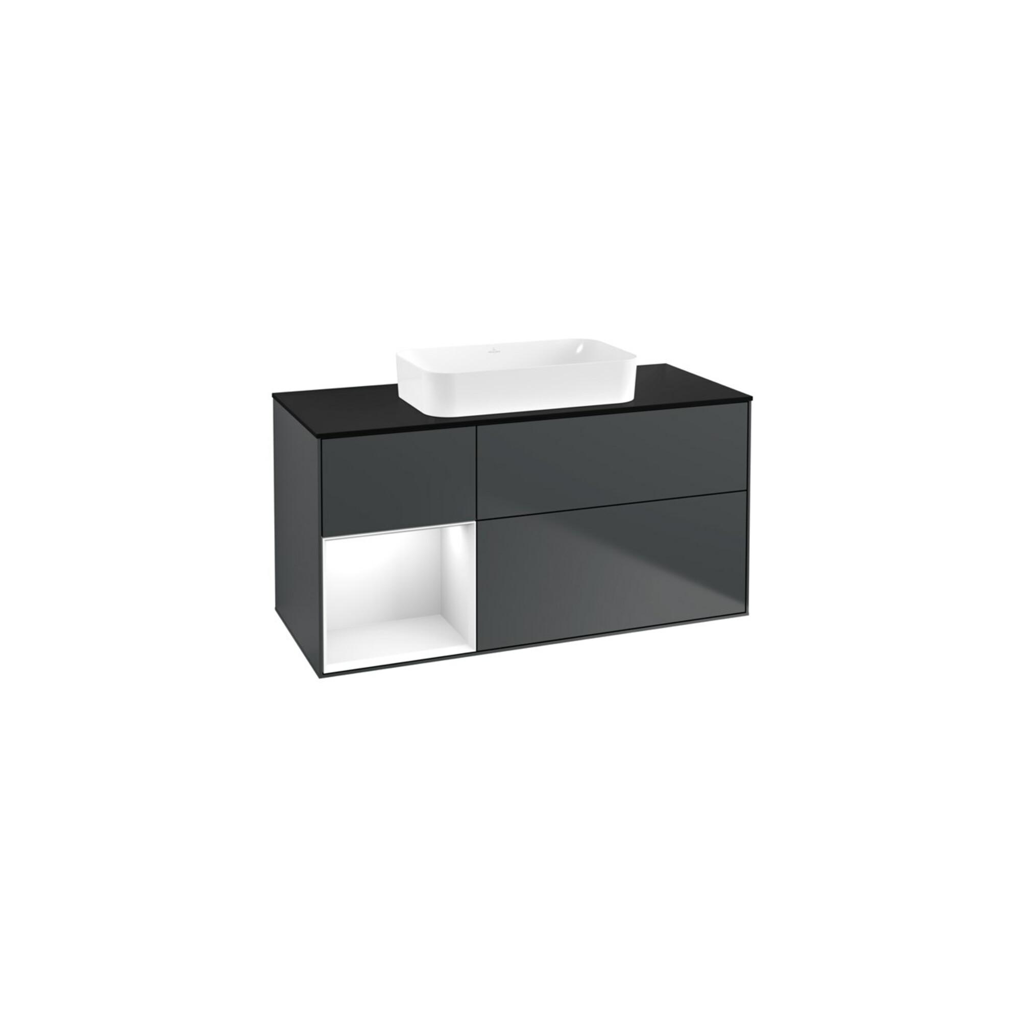 V&B Waschtischunterschrank Finion 120X60 Cm, Rg L G Wh. Lac, Md Bl. M Lac ; Villeroy & Boch (F702GFHG)