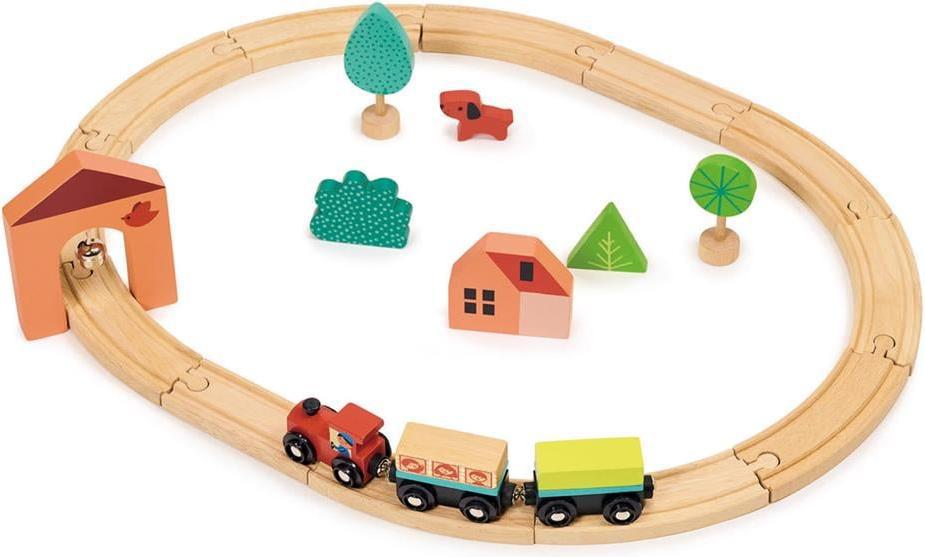 Set Di Treni In Legno Mentari - Il Mio Primo Treno Per Bambini