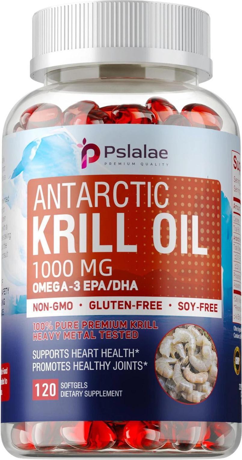 Olio Di Krill Antartico 1000Mg (120 Capsule) Integratore Alimentare, Cuore, Pelle, Occhi, Articolazioni, Ossa, Sistema Immunitario