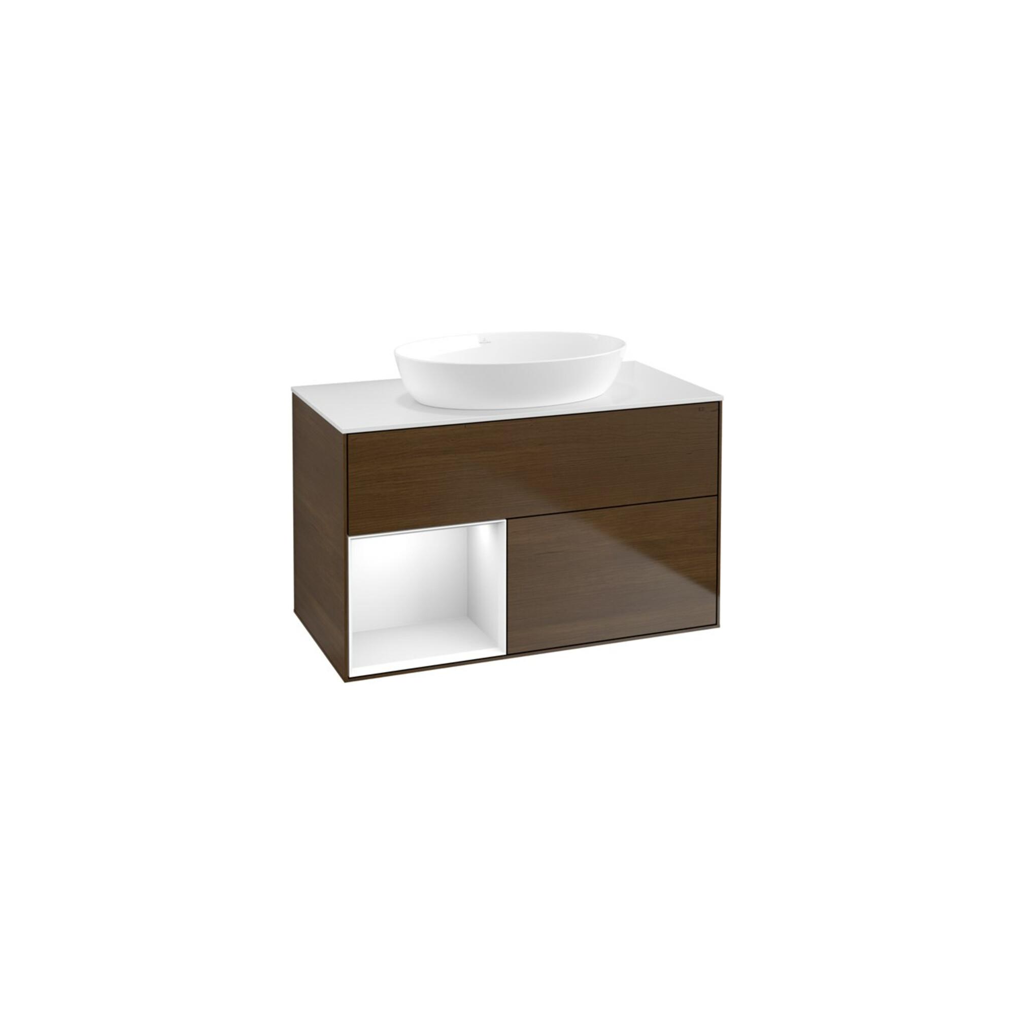 V&B Waschtischunterschrank Finion 100, Pl Wh. M, Reg Glo Wh. Lac, Wal Ven ; Villeroy & Boch (FA11GFGN)