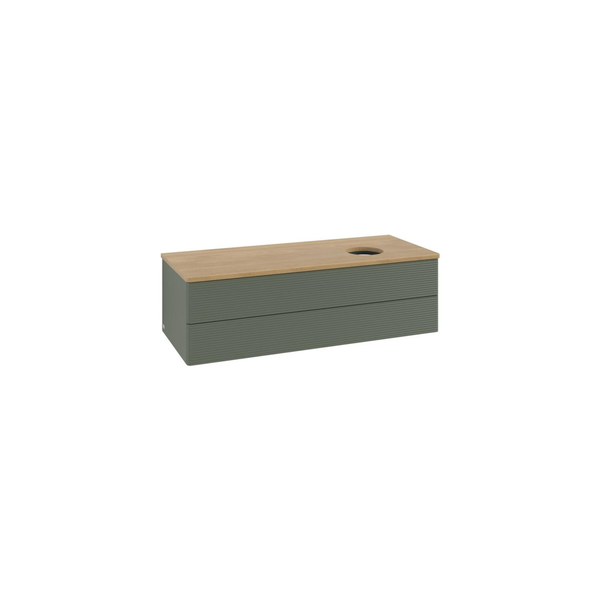 V&B Waschtischunterschrank Mit Frontstruktur, Mit Beleuchtung Antao 120X36X50Cm, Wbp Hon. Oa, Lea Gre. M Lac ; Villeroy & Boch (L23111HL)