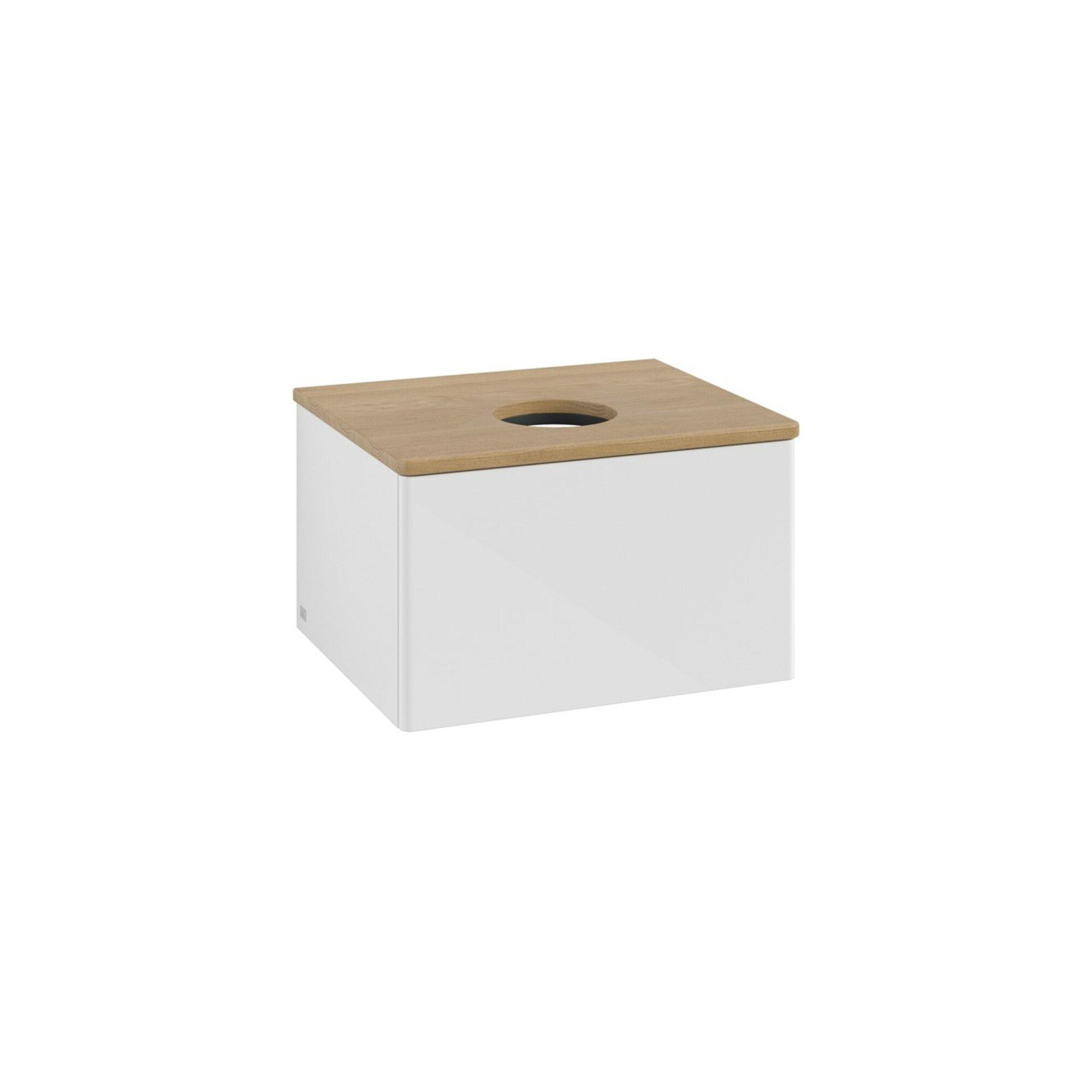 V&B Waschtischunterschrank Ohne Frontstruktur -Beleuchtung Antao 60X36X50Cm, Wbp Hon. Oa, Glo Wh. Lac ; Villeroy & Boch (L29011GF)