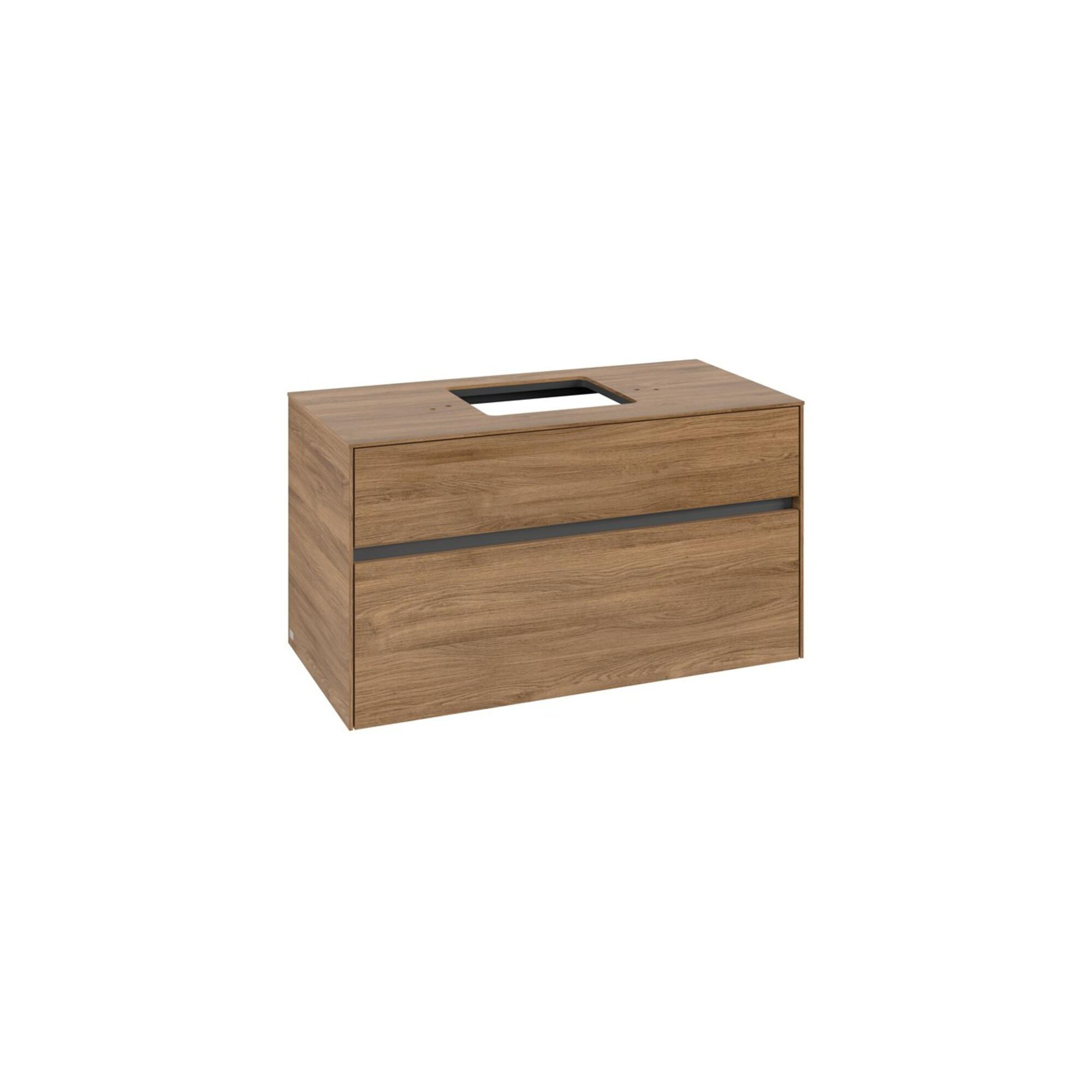 V&B Waschtischunterschrank Collaro 100X54,8X50Cm, WT Mittig, Kansas Oak ; Villeroy & Boch (C12500RH)