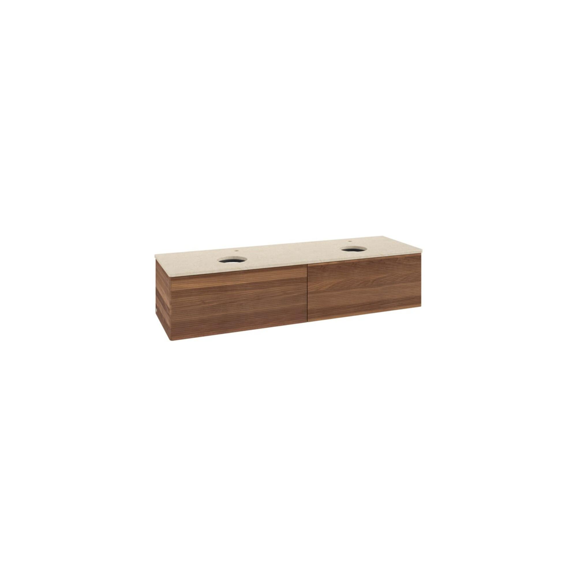 V&B Waschtischunterschrank Mit Frontstruktur, Mit Beleuchtung Antao 160X50Cm, Hl, Wbp-Farbe Botti., W. Wal ; Villeroy & Boch (L39153HM)