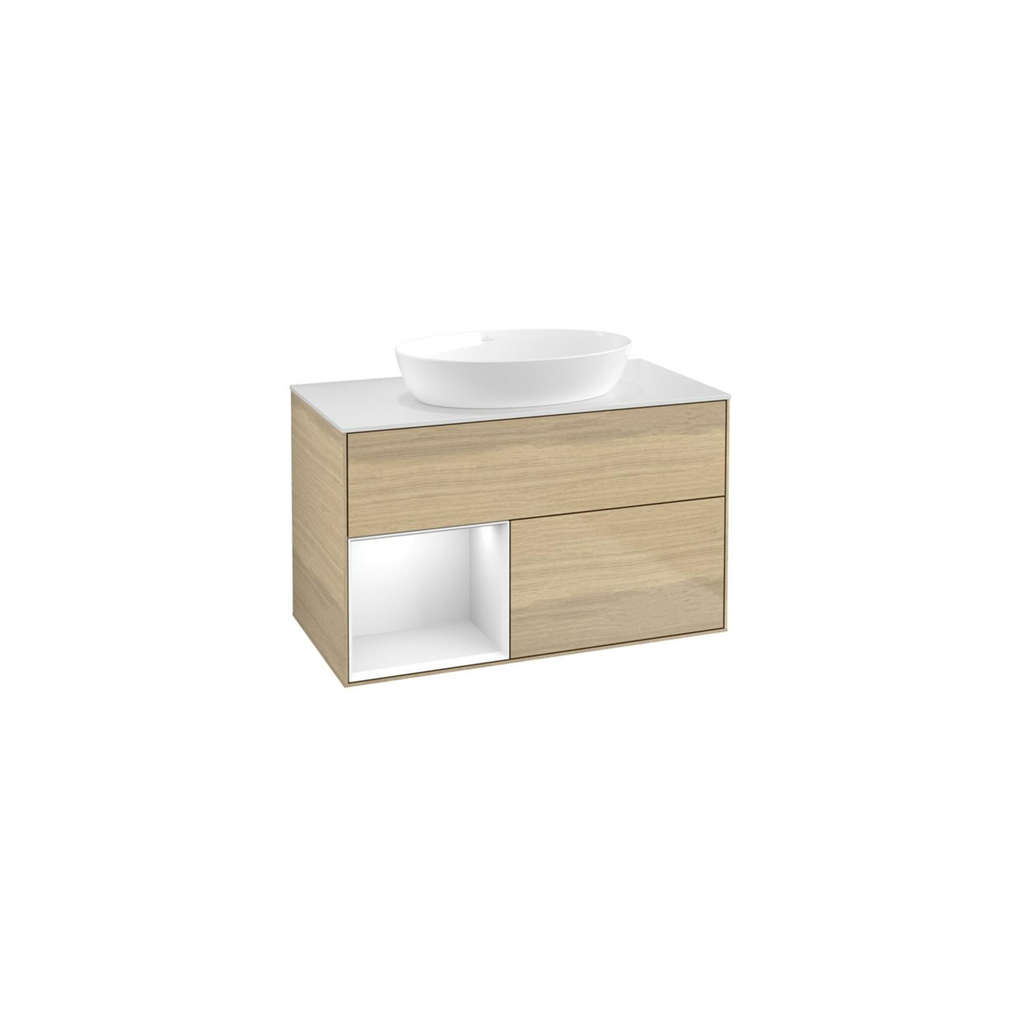 V&B Waschtischunterschrank Finion 100, Pl Wh. M, Reg Glo Wh. Lac, Oa Ven ; Villeroy & Boch (FA11GFPC)