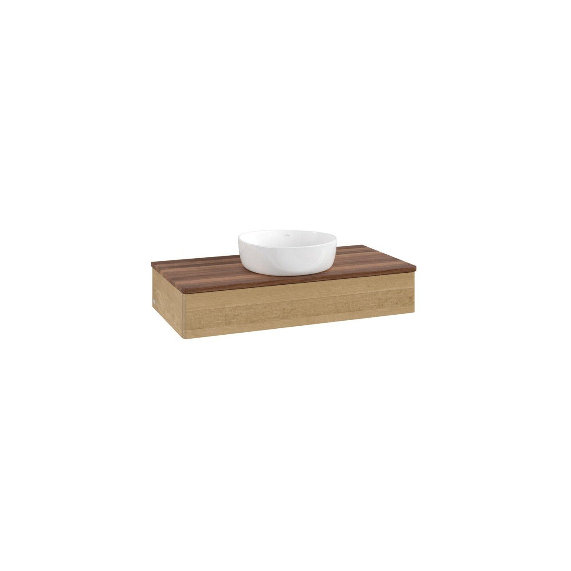 V&B Waschtischunterschrank Ohne Frontstruktur Antao 100X19X50Cm, Wbp-Farbe W. Wal, Honey Oak ; Villeroy & Boch (K09012HN)