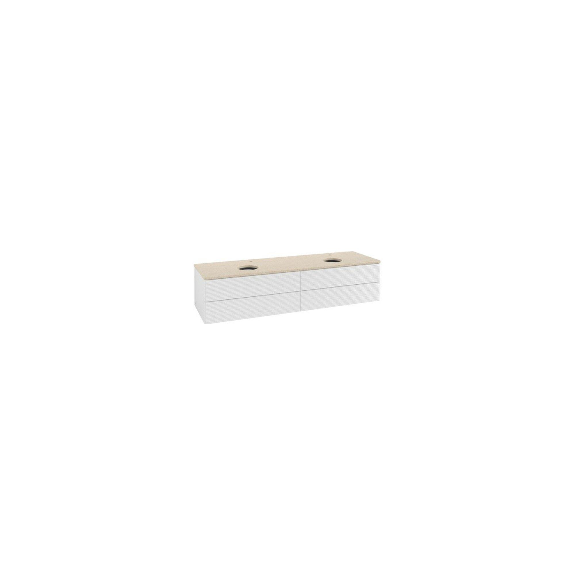V&B Waschtischunterschrank Mit Frontstruktur Antao 160X50Cm, Hl, Wbp Botti., Glo Wh. Lac ; Villeroy & Boch (K28153GF)