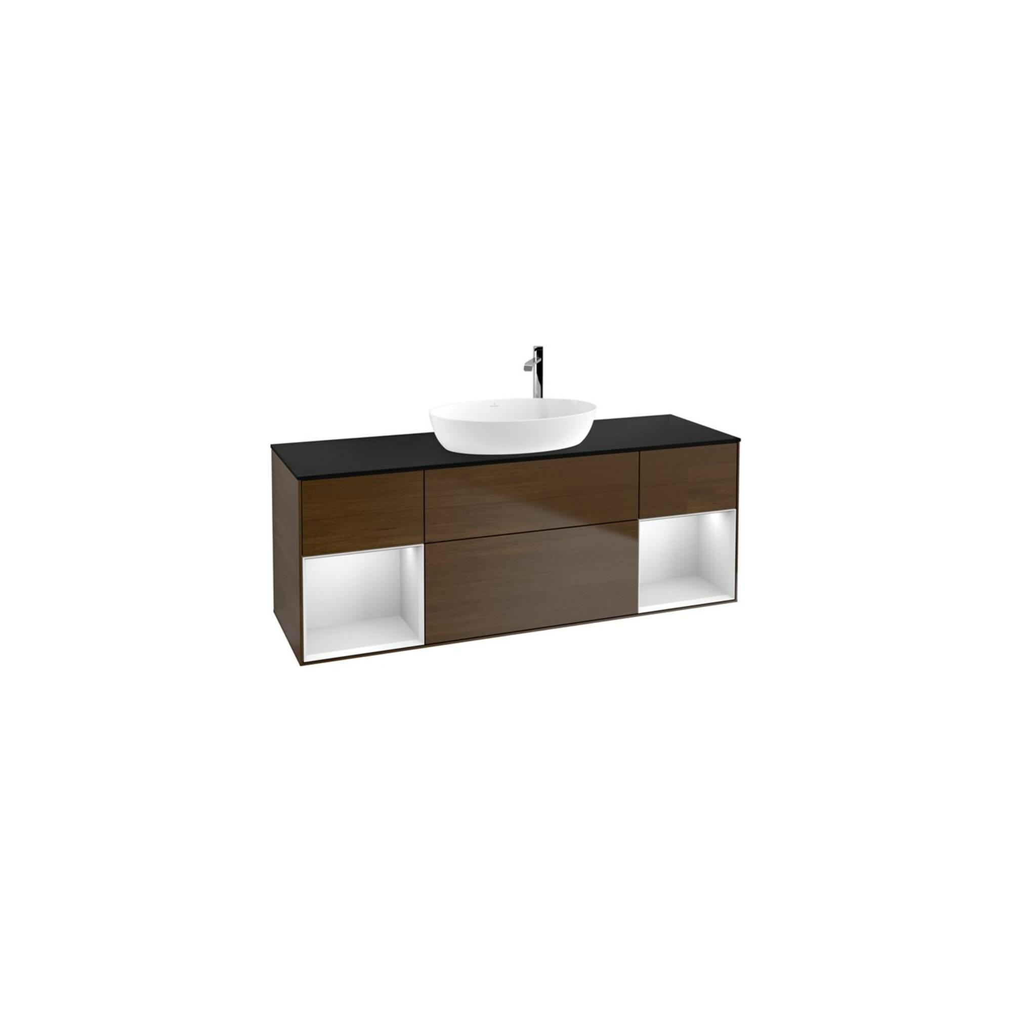 V&B Waschtischunterschrank Finion 160Cm, Pl Bla M, Reg Wh. M Lac, Wal Ven ; Villeroy & Boch (F982MTGN)