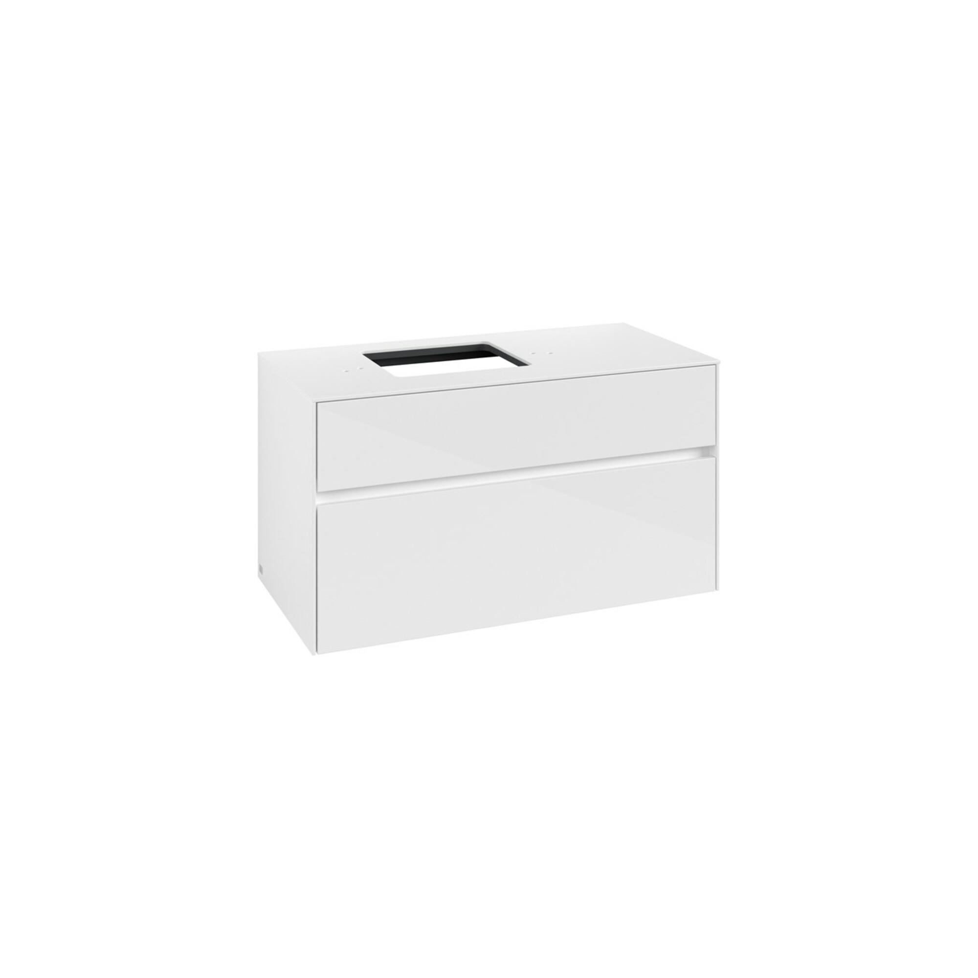 V&B Waschtischunterschrank Collaro 100X54,8X50Cm, Wt Links, Glossy White ; Villeroy & Boch (C12600DH)