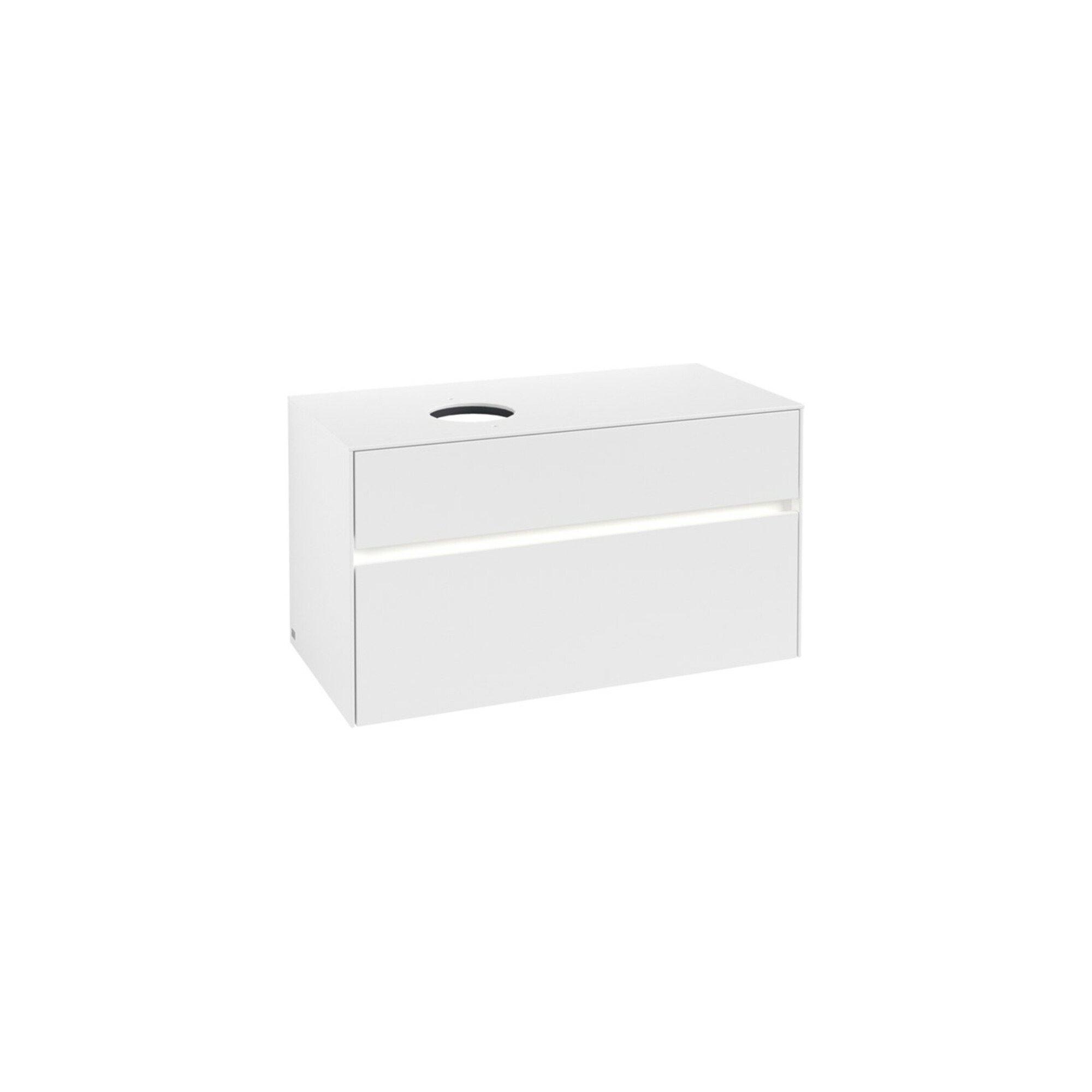 V&B Waschtischunterschrank Collaro 100X54,8X50Cm, Wt L, Led 7,3 W, Wh. Ma ; Villeroy & Boch (C039B0MS)
