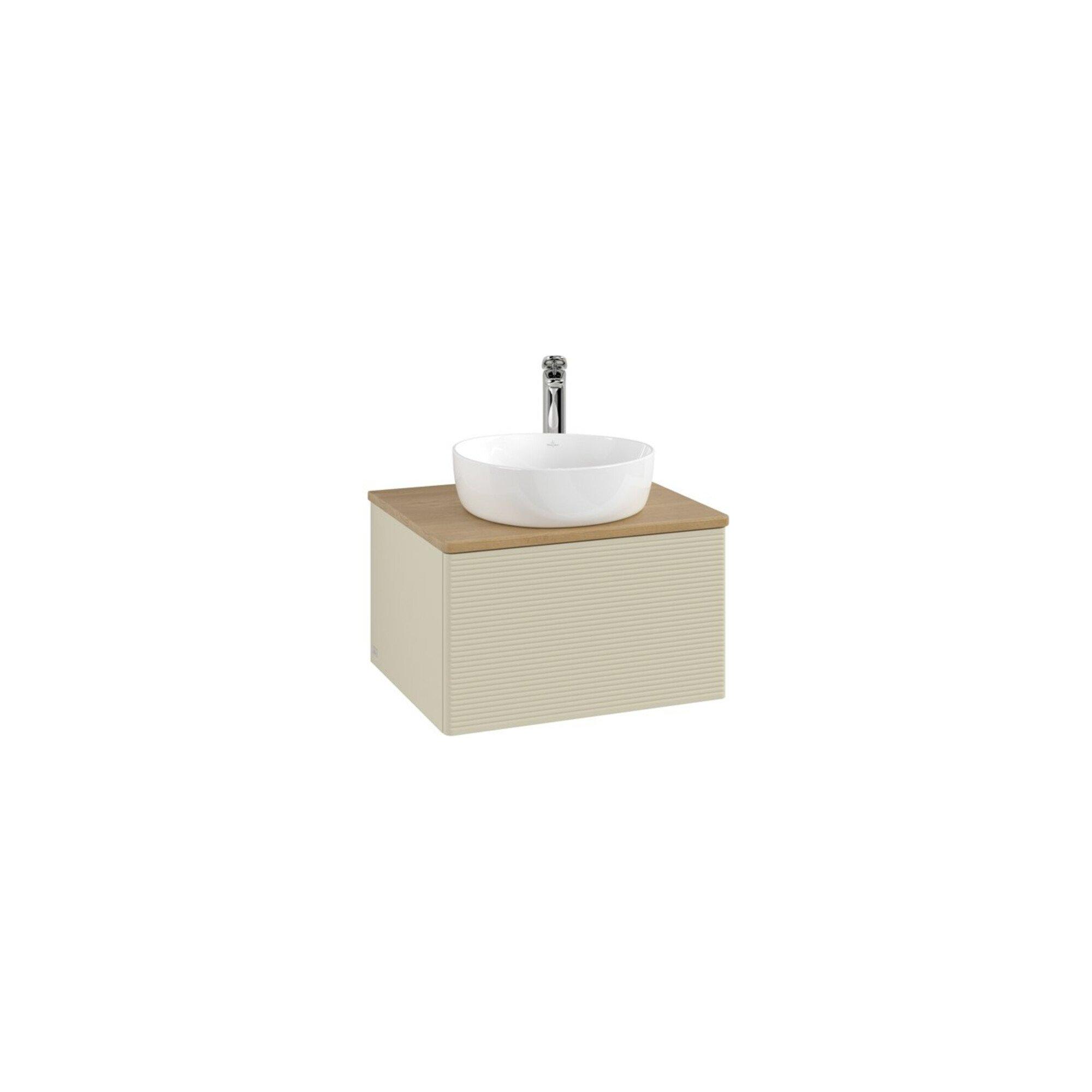 V&B Waschtischunterschrank Mit Frontstruktur Antao 60X36X50Cm, Hl, Wbp Hon. Oa, Si Gr M Lac ; Villeroy & Boch (K29151HJ)