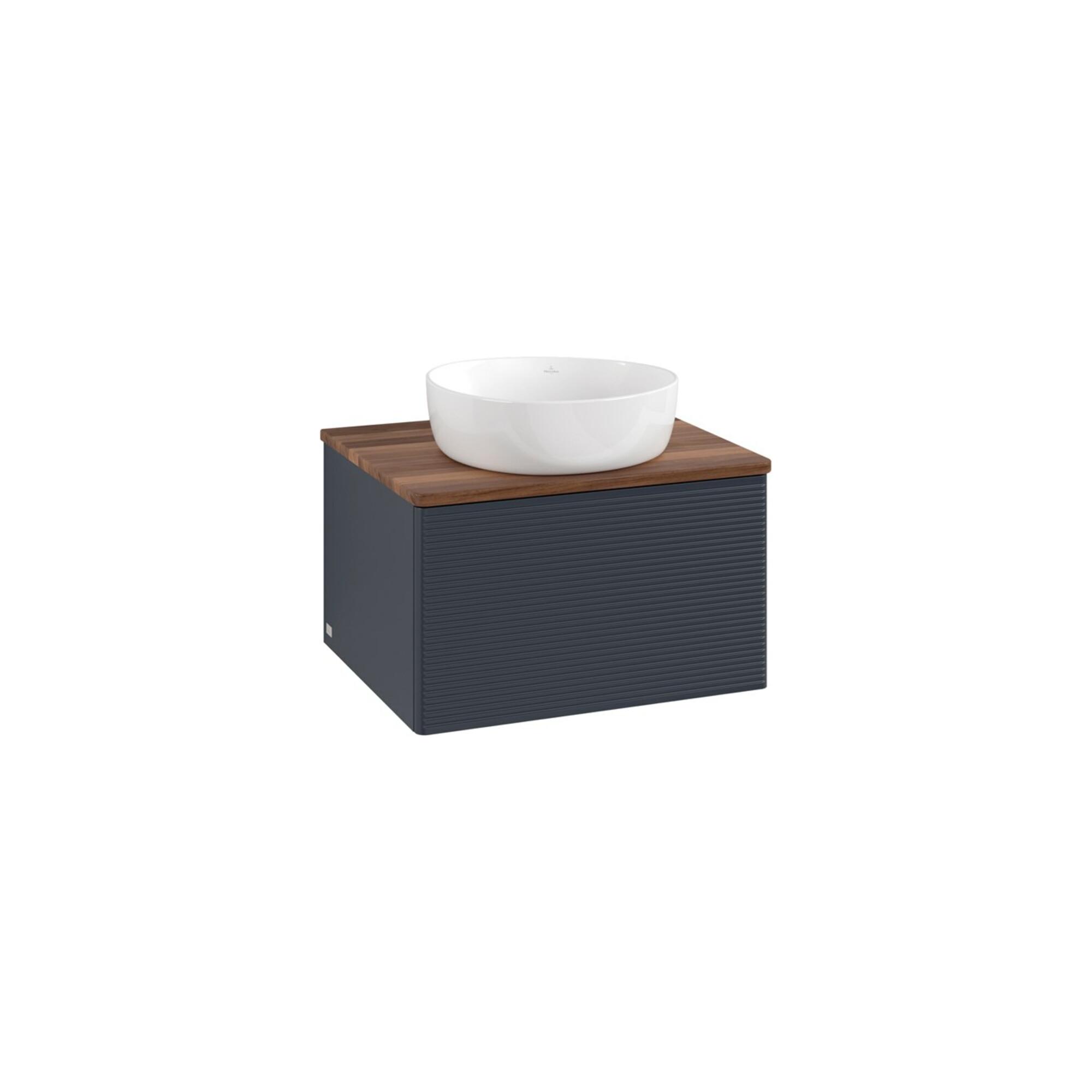 V&B Waschtischunterschrank Mit Frontstruktur -Beleuchtung Antao 60X36X50Cm, Wbp W. Wal, Md Bl. M Lac ; Villeroy & Boch (L29112HG)