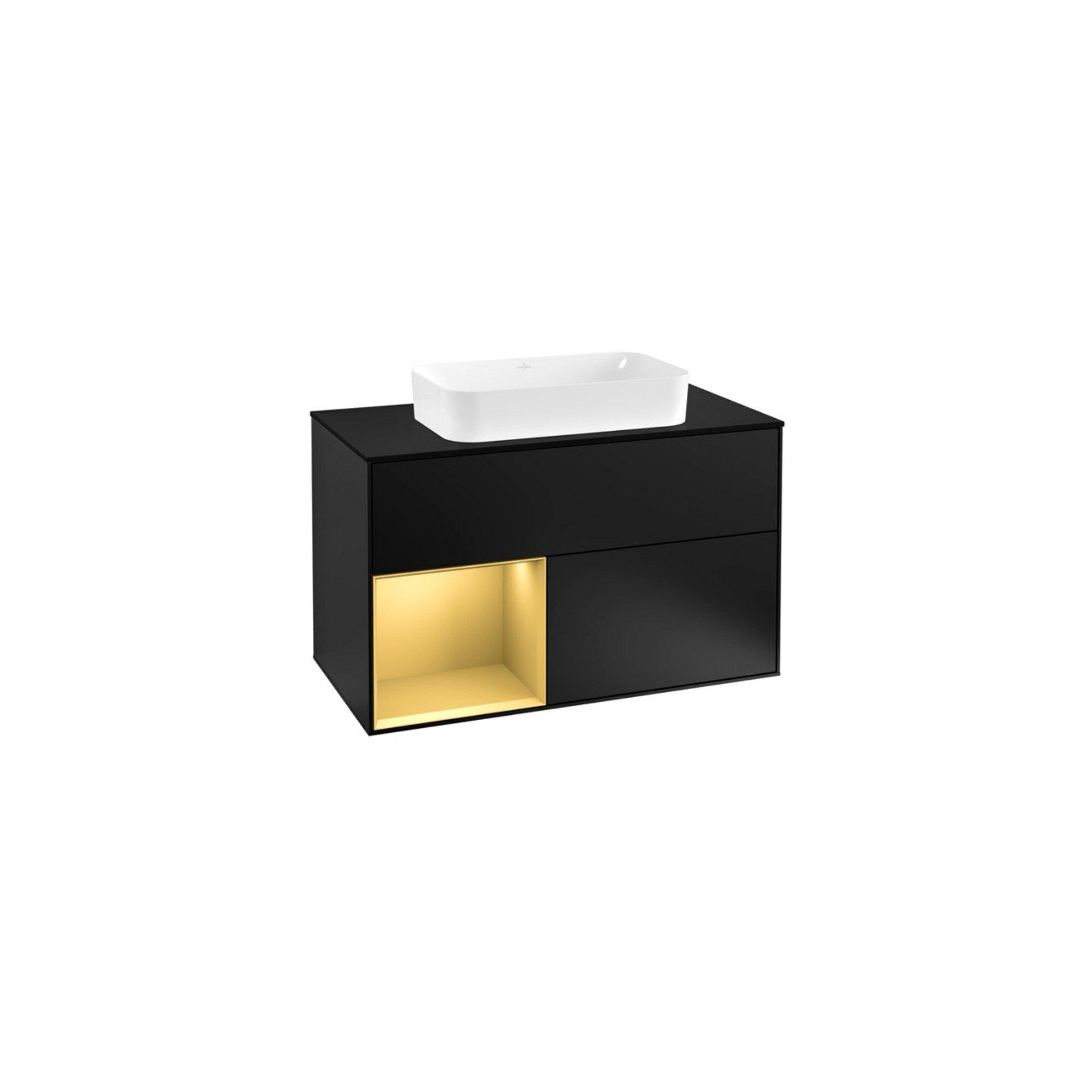 V&B Waschtischunterschrank Abdeckplatte Bla M Finion 100X60,3Cm, Reg Li Gol M, Bla M Lacquer ; Villeroy & Boch (F242HFPD)