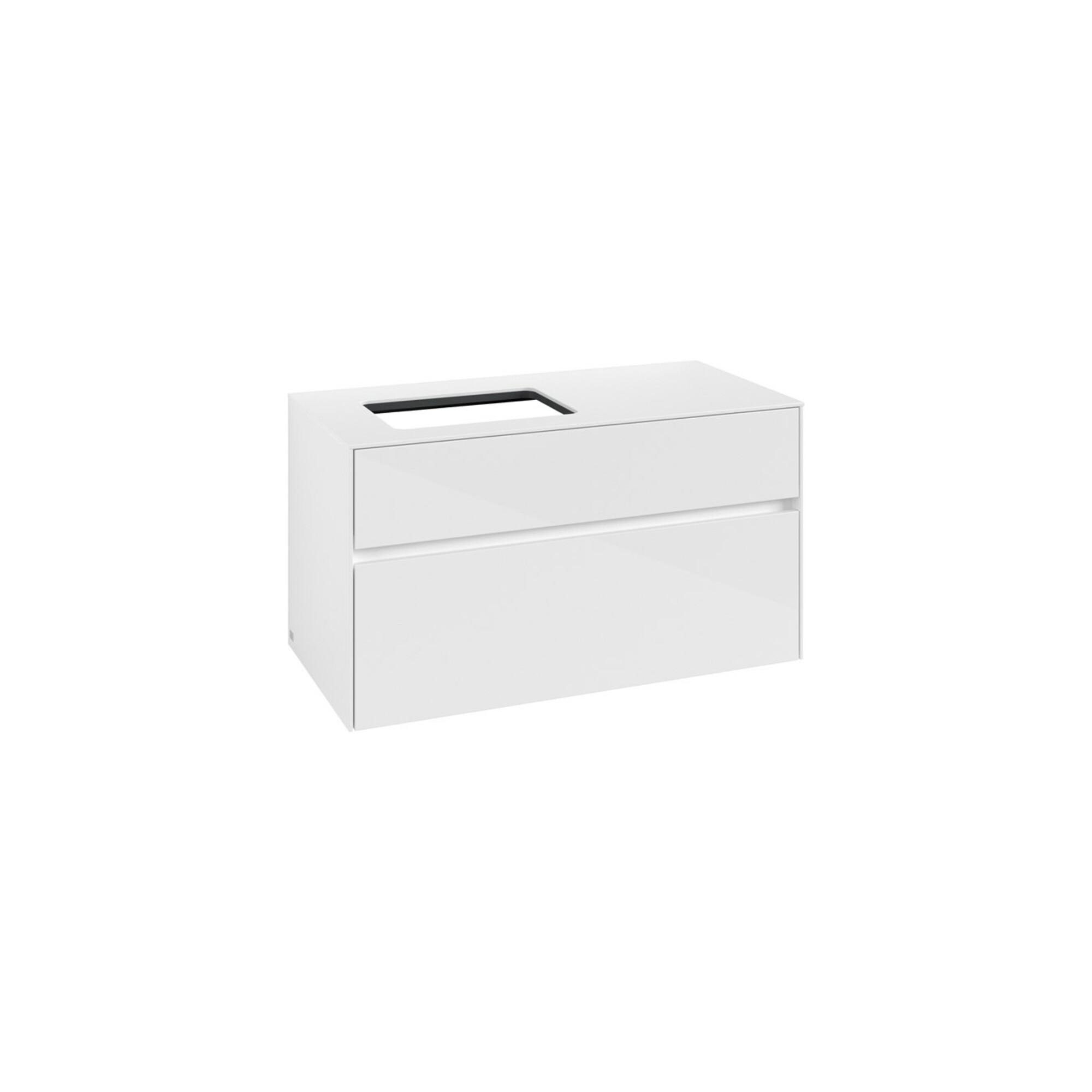 V&B Waschtischunterschrank Collaro 100X54,8X50Cm, Wt Links, Glossy White ; Villeroy & Boch (C11000DH)