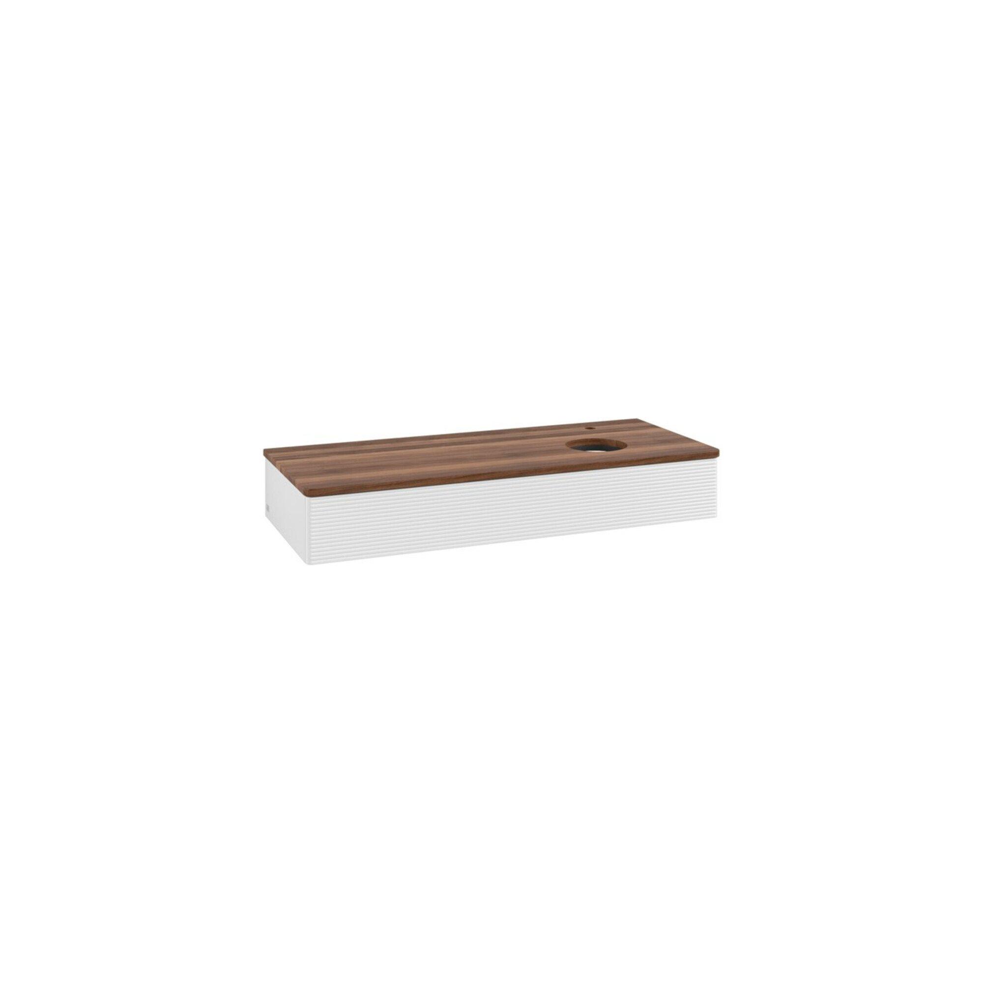 V&B Waschtischunterschrank Mit Frontstruktur, Mit Beleuchtung Antao 120X19X50Cm, Hl, Wbp W. Wal, Glo Wh. Lac ; Villeroy & Boch (L12152GF)