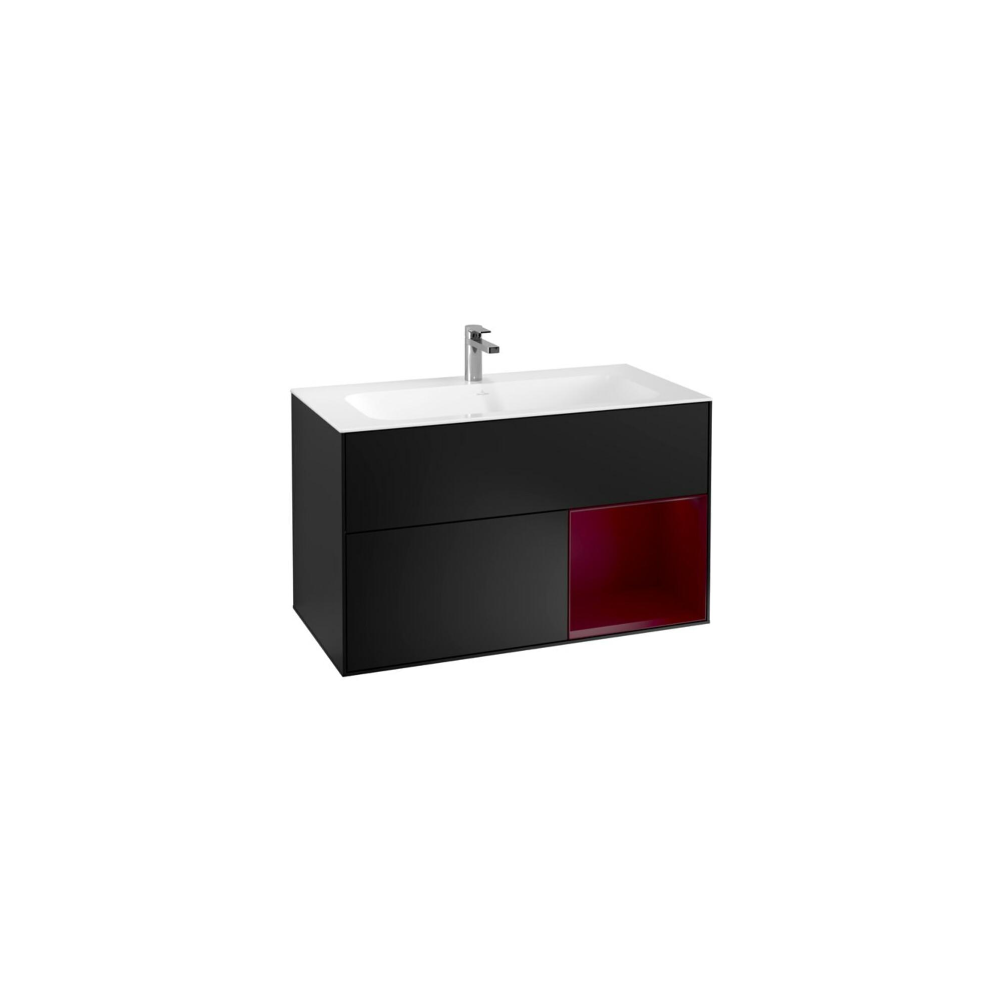 V&B Waschtischunterschrank Wandbeleuchtung Finion 99,6X59,1Cm, Reg Re Peo, Bla M Lacquer ; Villeroy & Boch (G040HBPD)