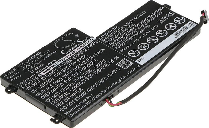 Techtek Batteria Notebook Compatibile Con [Lenovo] Thinkpad K2450, Thinkpad S440, Thinkpad S540, Thinkpad T440, Thinkpad T440S, Thinkpad T450, Thinkp