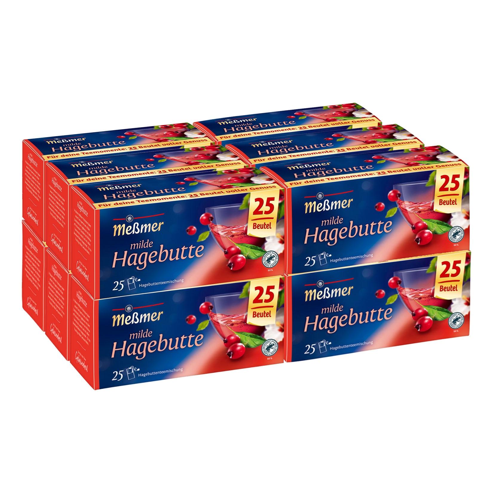Meßmer Milde Hagebuttenmischung 25 Beutel á 3g, 12er Pack
