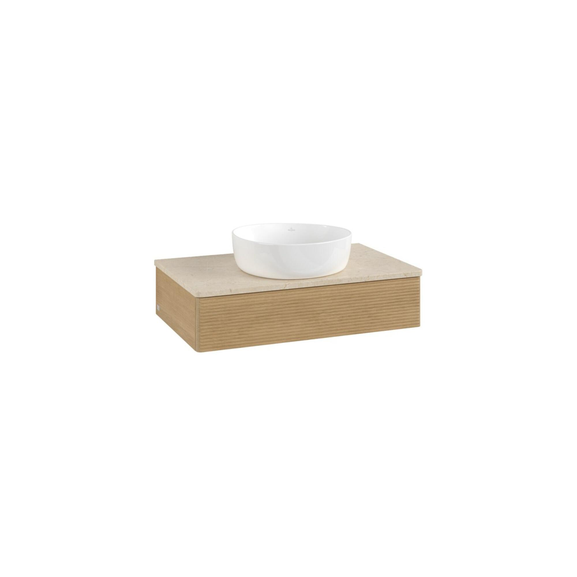 V&B Waschtischunterschrank Mit Frontstruktur -Beleuchtung Antao 80X19X50Cm, Wbp-Farbe Botti., Honey Oak ; Villeroy & Boch (L08113HN)