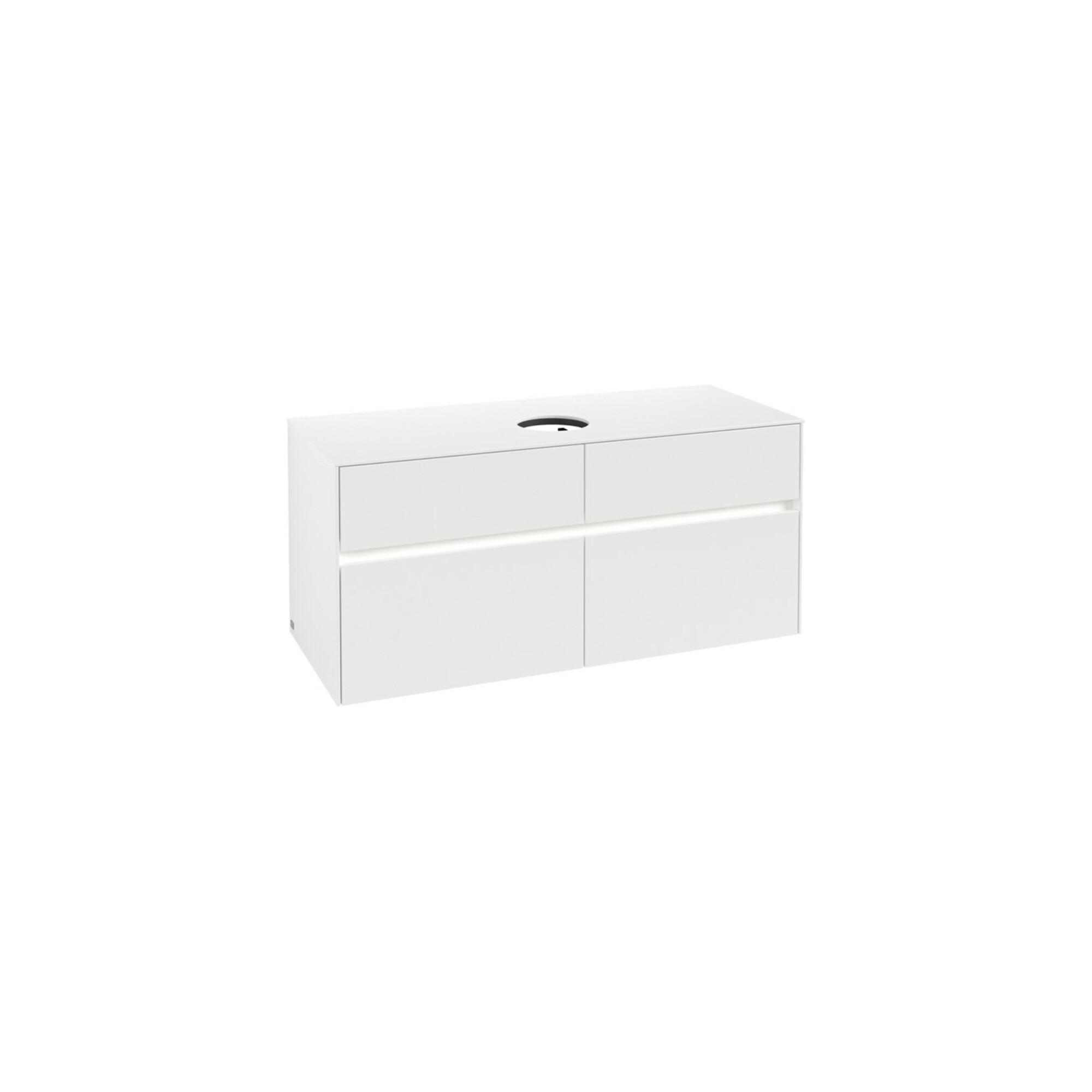 V&B Waschtischunterschrank Collaro 120X54,8X50Cm, Wt Mi, Led 8,8 W, Wh. Ma ; Villeroy & Boch (C041B0MS)