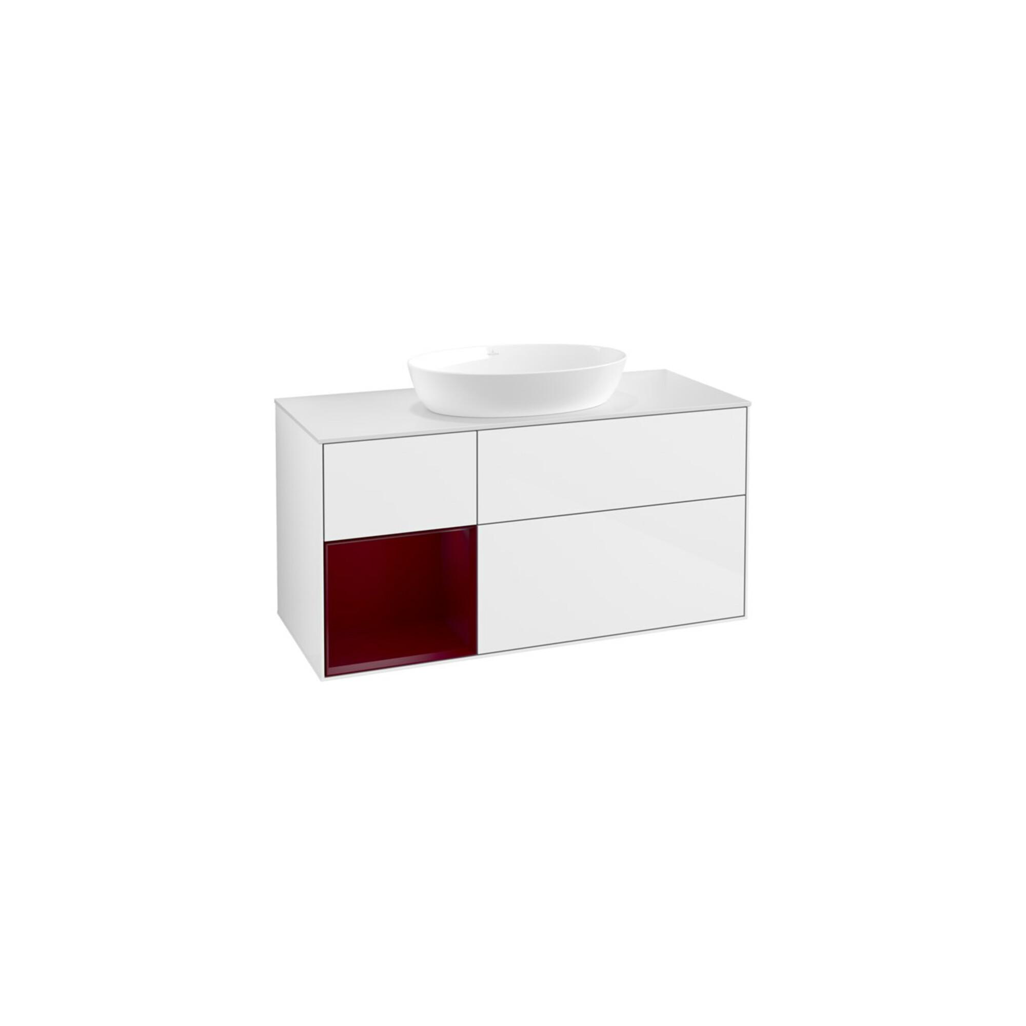 V&B Waschtischunterschrank Wandbeleuchtung Finion 120Cm, Pl W M, Rg Peo M Lac, Glo Wh. Lac ; Villeroy & Boch (GA61HBGF)
