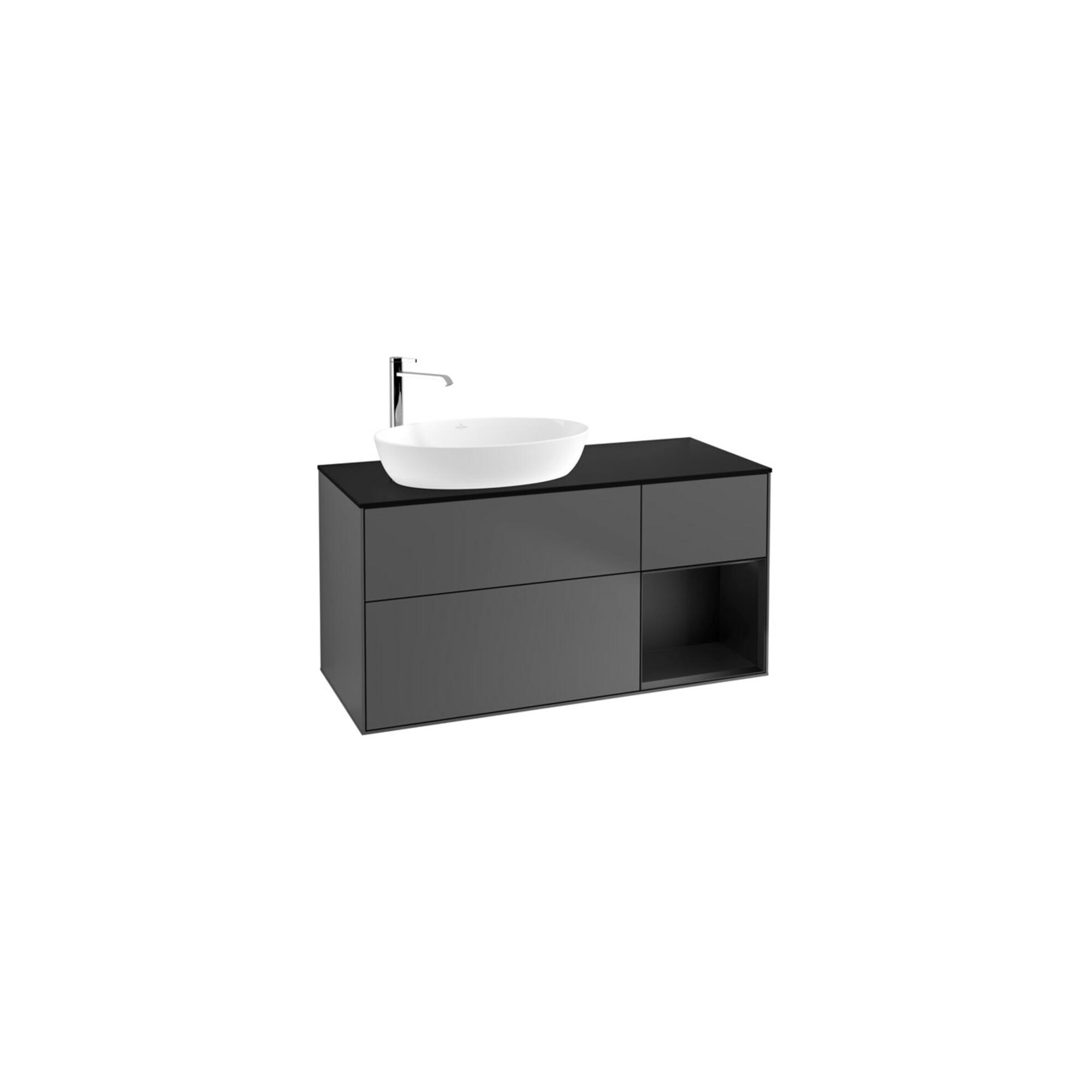 V&B Waschtischunterschrank Finion 120Cm, Pl B M, Reg Bla M Lac, Anthrac. M ; Villeroy & Boch (F932PDGK)
