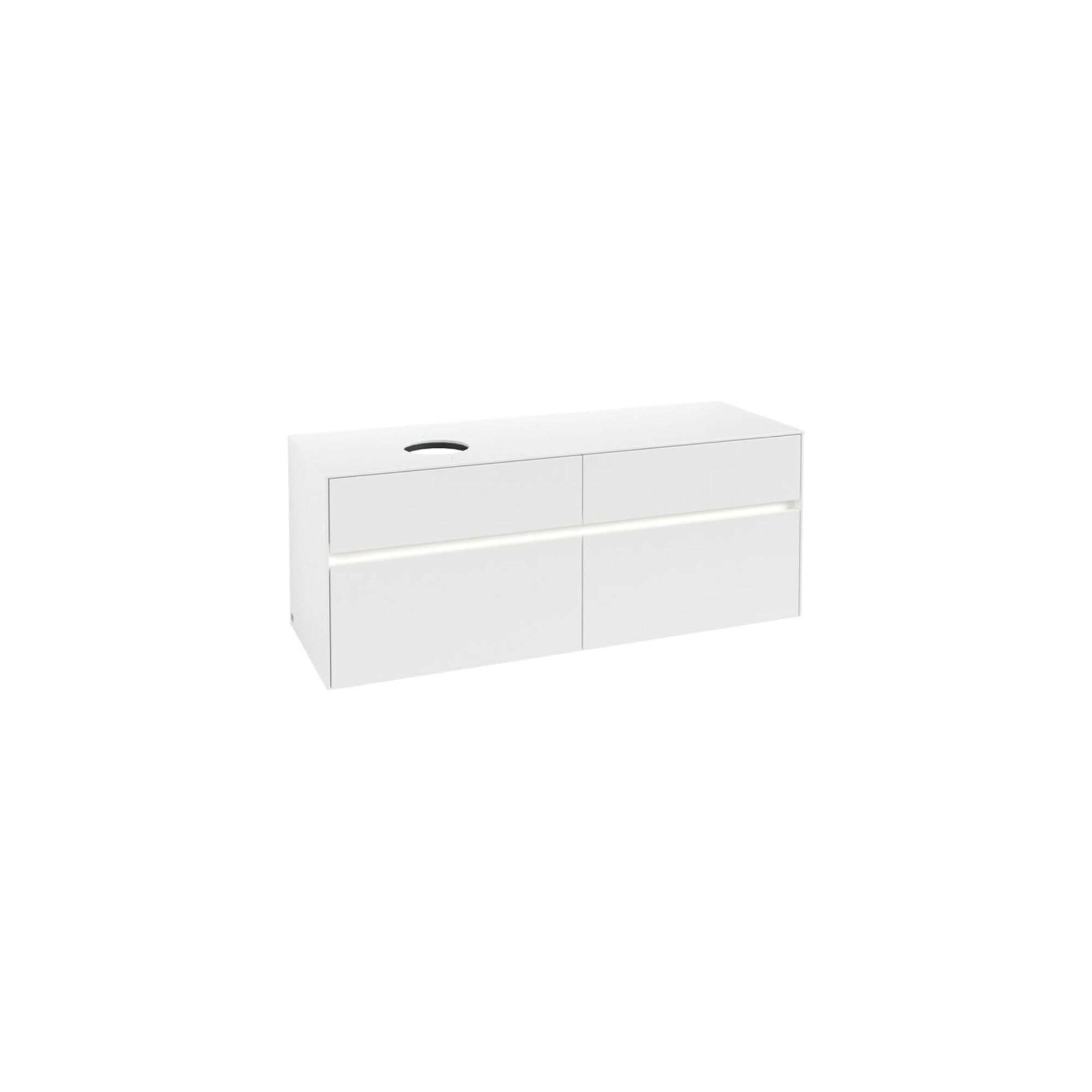 V&B Waschtischunterschrank Collaro 140X54,8X50Cm, Wt L, Led 10W, Wh. Ma ; Villeroy & Boch (C046B0MS)