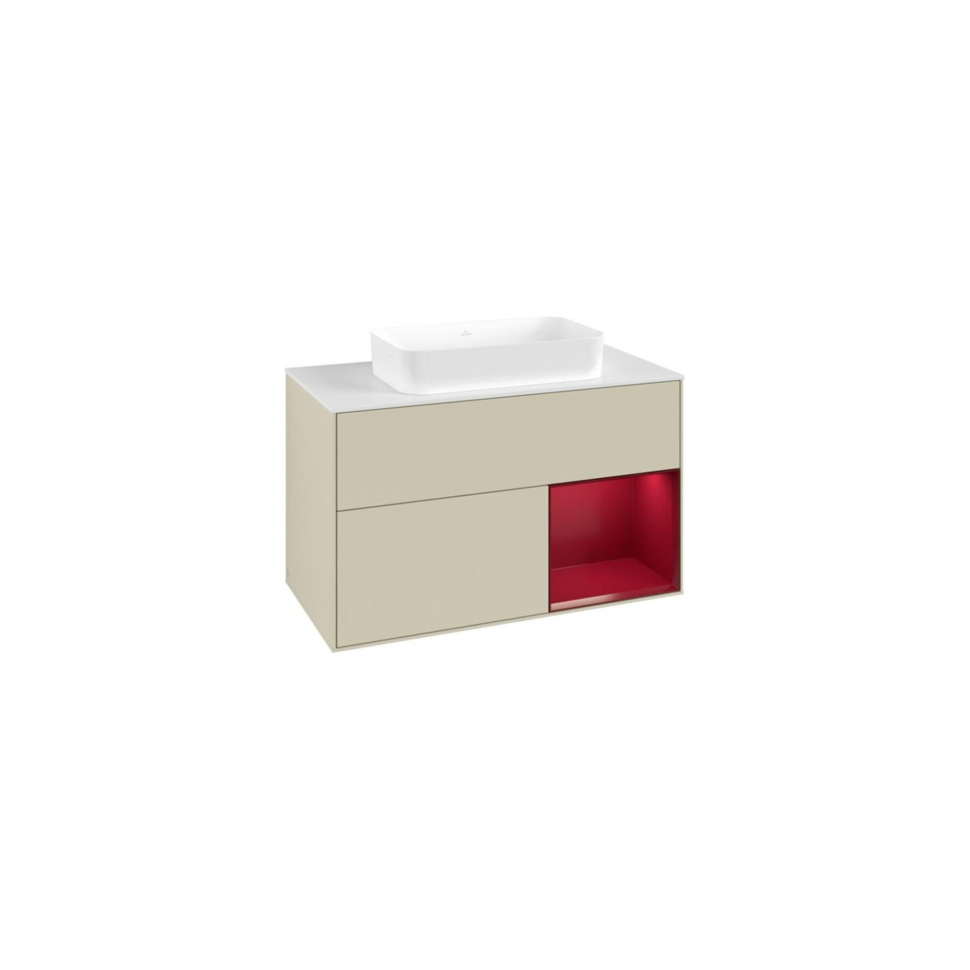 V&B Waschtischunterschrank Finion 100X60,3 Cm, Reg Re Peo, Si Gr M Lacquer ; Villeroy & Boch (F661HBHJ)