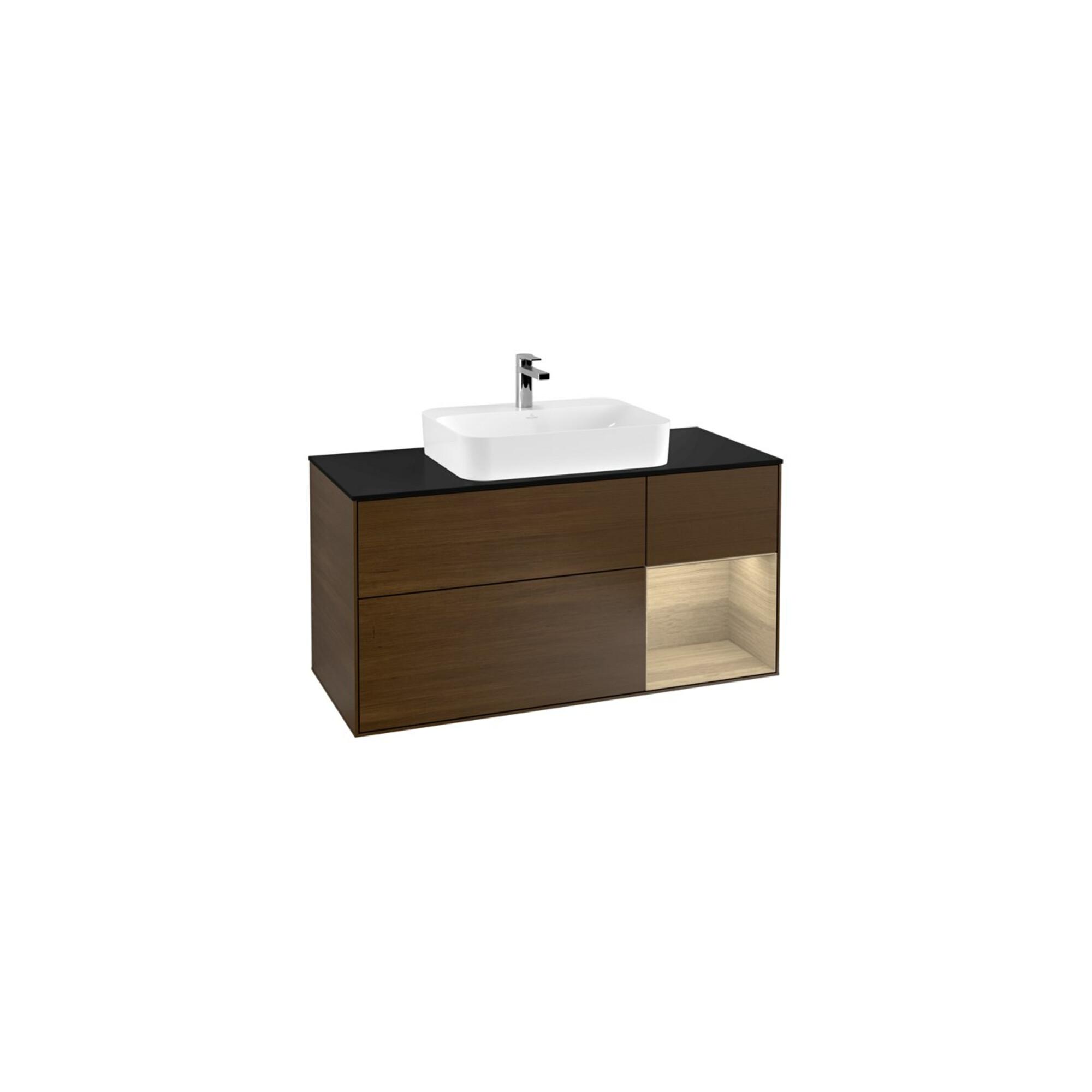 V&B Waschtischunterschrank Finion 120Cm, Pl Bla M, Reg Re Oa Ven, Wal Ven ; Villeroy & Boch (F422PCGN)