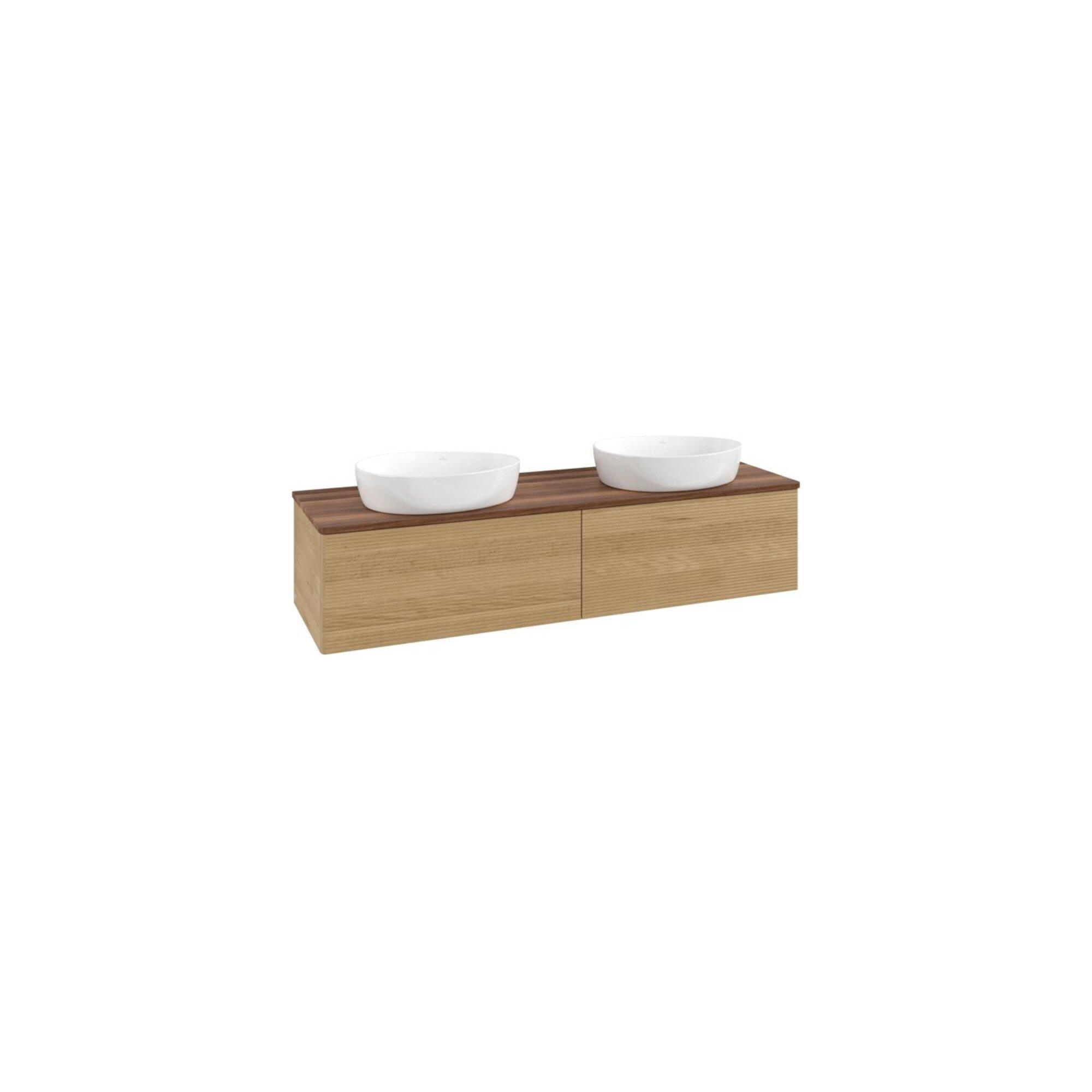 V&B Waschtischunterschrank Mit Frontstruktur Antao 160X36X50Cm, Wbp-Farbe W. Wal, Honey Oak ; Villeroy & Boch (K39112HN)