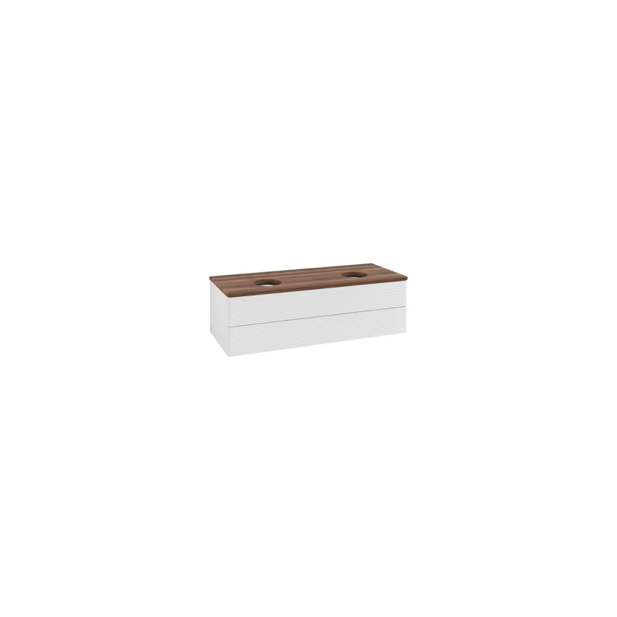 V&B Waschtischunterschrank Mit Frontstruktur Antao 120X36X50Cm, Wbp W. Wal, Glo Wh. Lac ; Villeroy & Boch (K24112GF)