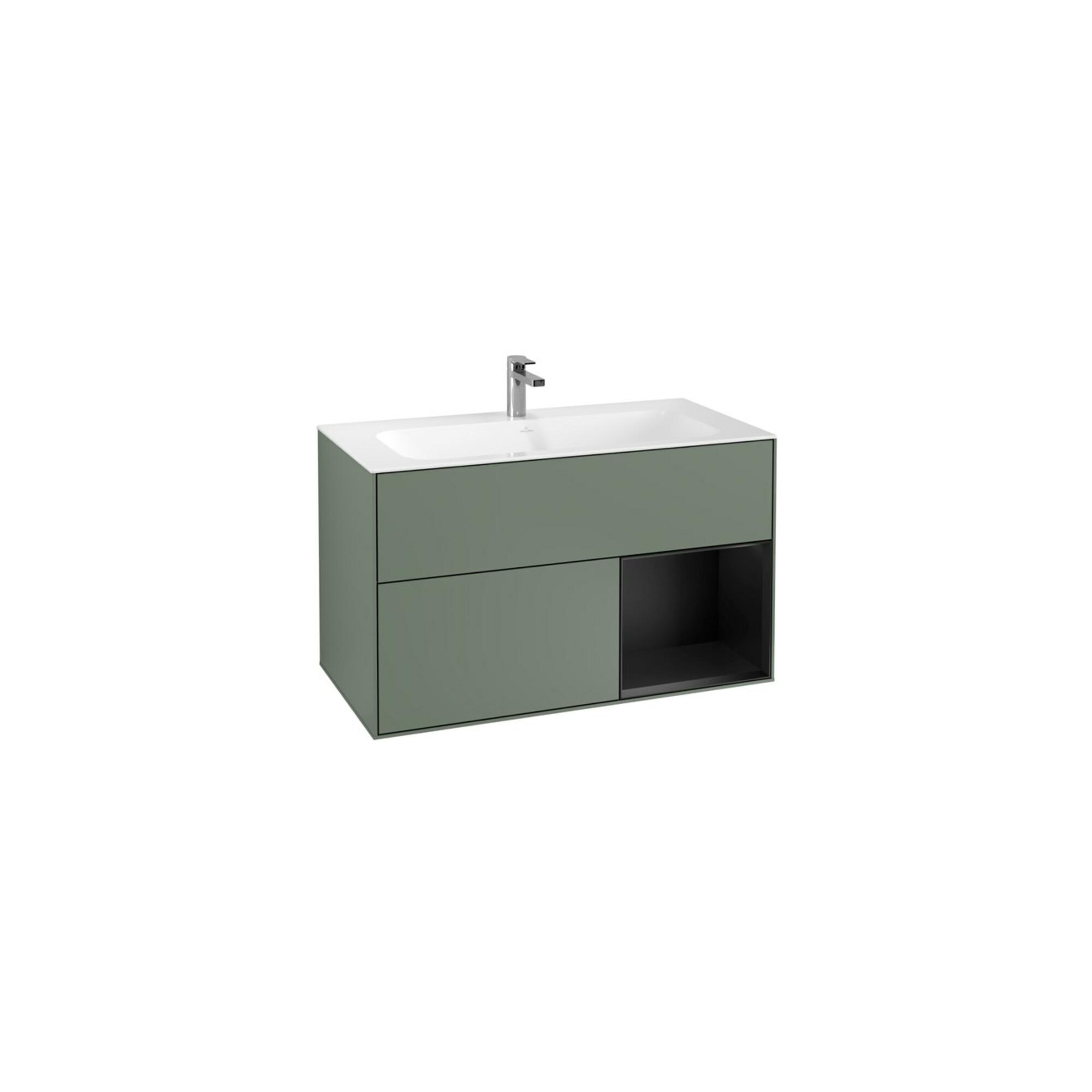 V&B Waschtischunterschrank Wandbeleuchtung Finion 99,6X59,1Cm, Rg Re Bla M Lac, Oli. M Lac ; Villeroy & Boch (G040PDGM)