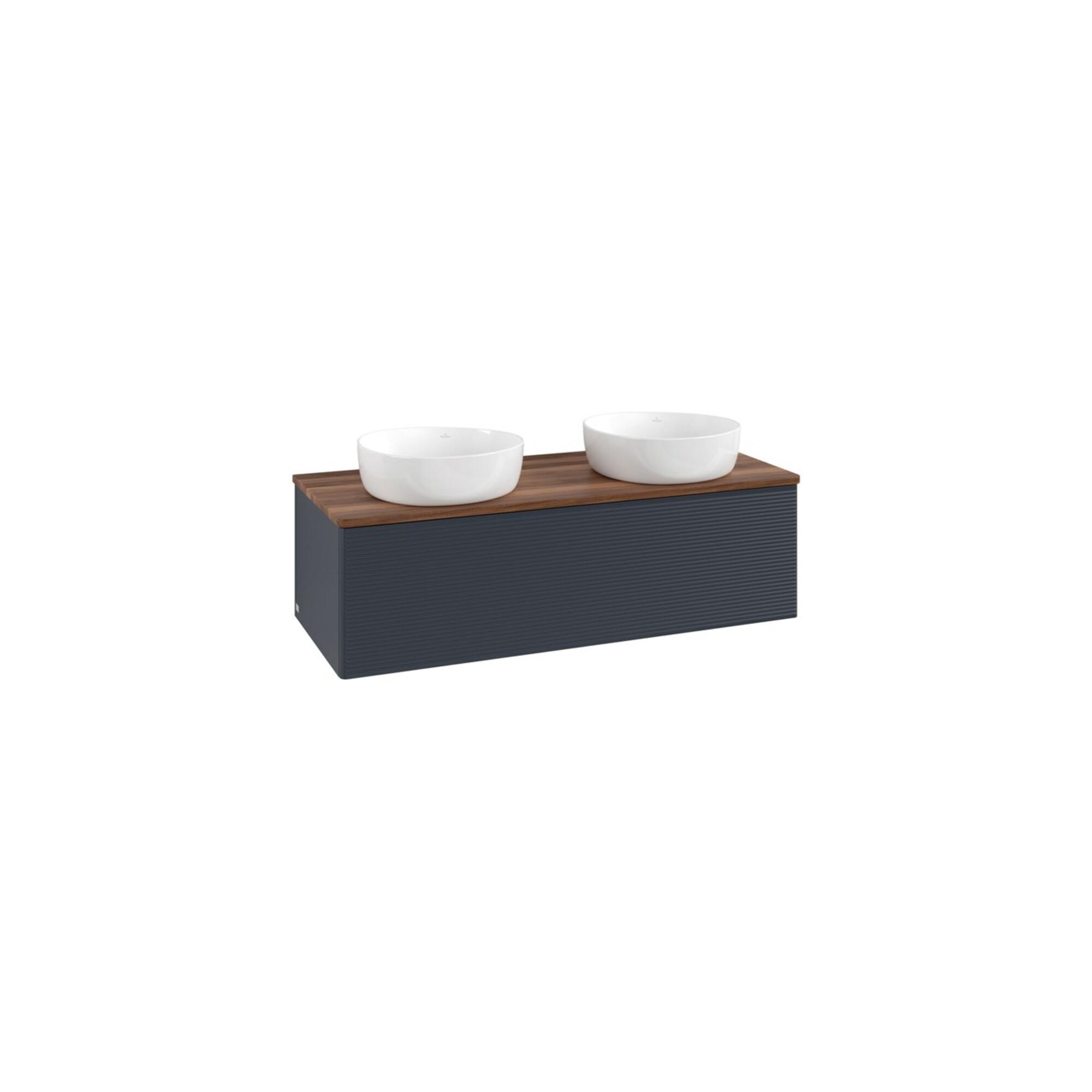V&B Waschtischunterschrank Mit Frontstruktur, Mit Beleuchtung Antao 120X36X50Cm, Wbp W. Wal, Md Bl. M Lac ; Villeroy & Boch (L35112HG)