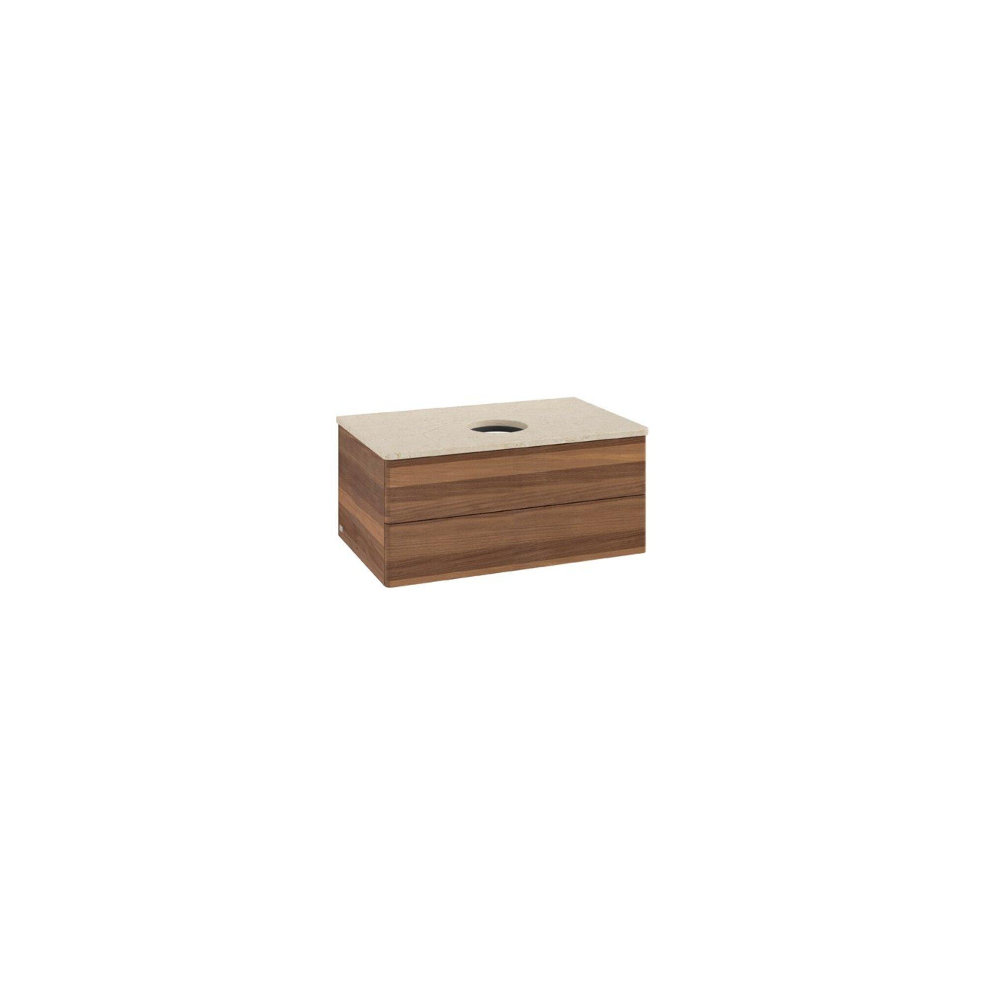 V&B Waschtischunterschrank Ohne Frontstruktur Antao 80X36X50Cm, Wbp-Farbe Botti., W. Walnut ; Villeroy & Boch (K19013HM)