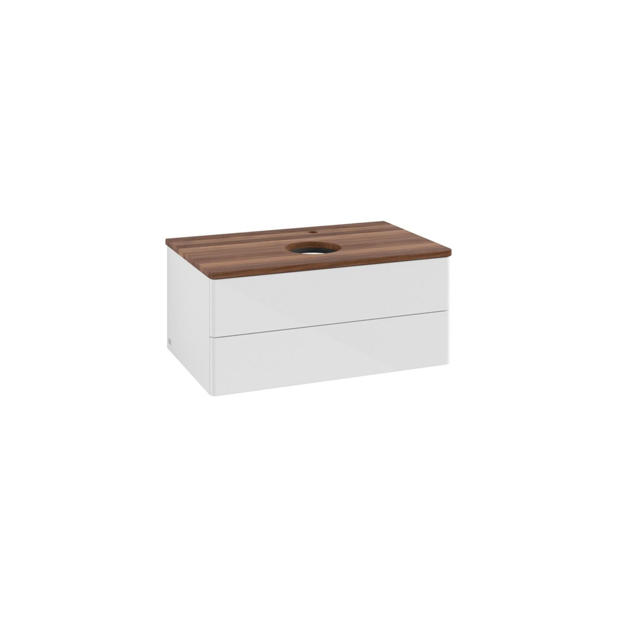 V&B Waschtischunterschrank Ohne Frontstruktur -Beleuchtung Antao 80X36X50Cm, Hl, Wbp W. Wal, Glo Wh. Lac ; Villeroy & Boch (L19052GF)