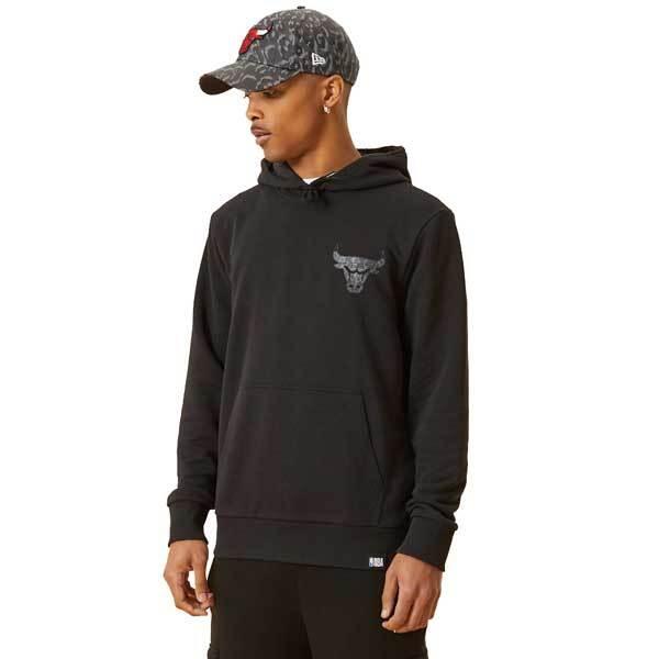 Felpa Con Cappuccio New Era Nba Seasonal Infill Chicago Bulls Nero - L
