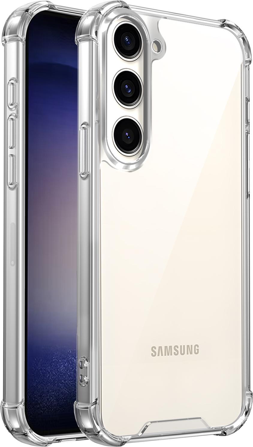 Custodia Trasparente Per Samsung Galaxy S23, Retro Trasparente Ibrido, Copertura Antiurto In Tpu Bumper