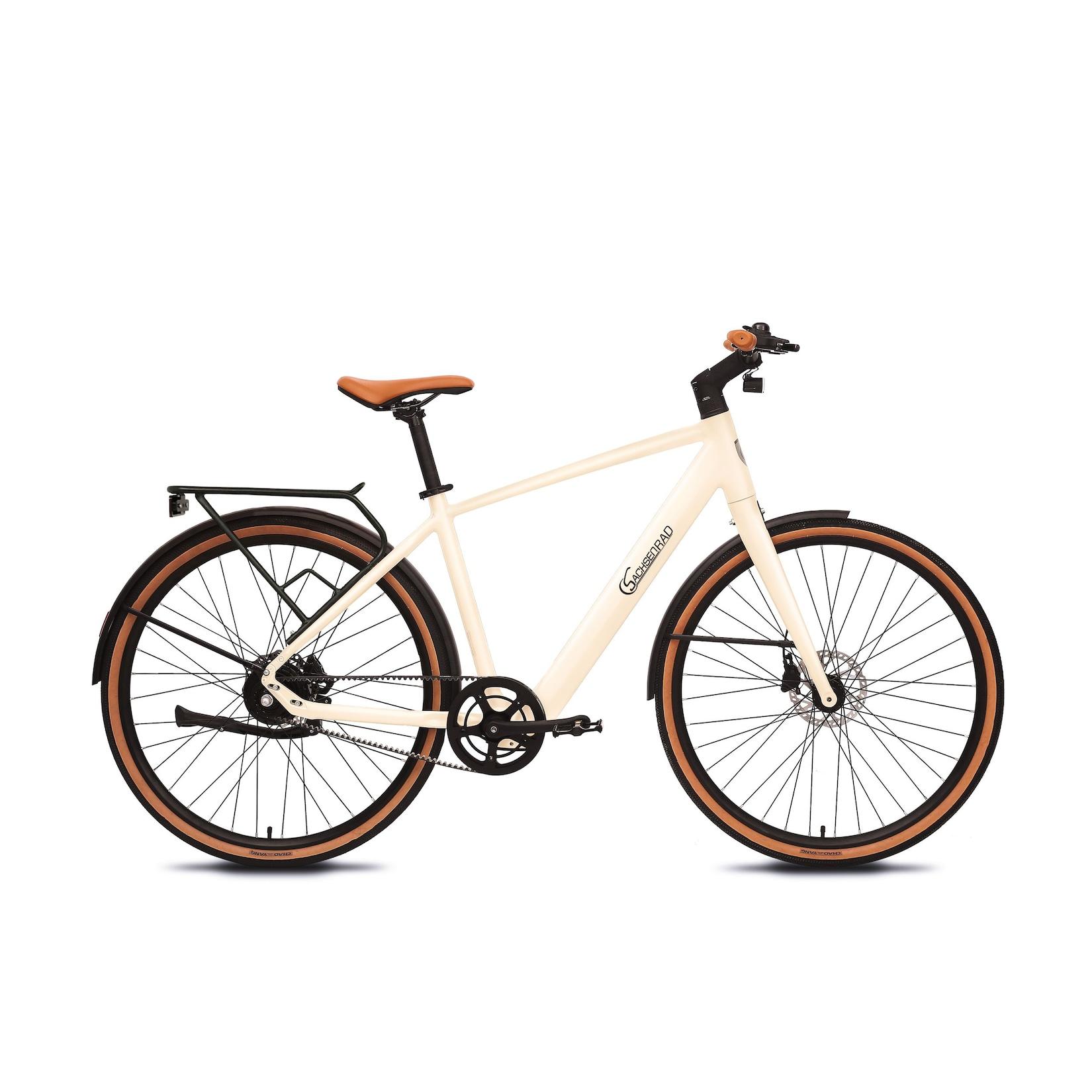 Sachsenrad Urban City E-Bike C3M Roma II In Mamorweiss Mit Riemenantrieb