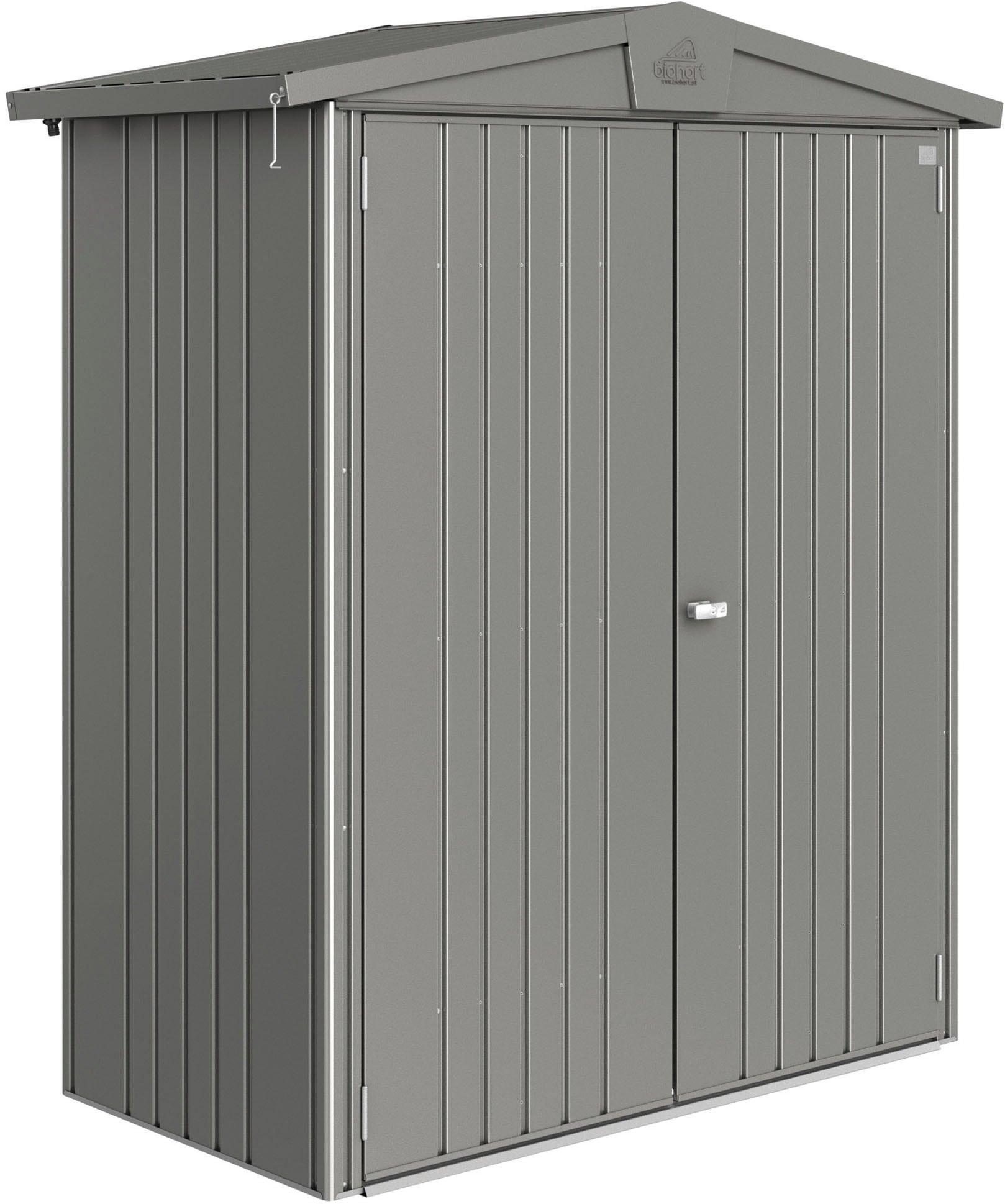 GeräTehaus Biohort "Europa Gr. 1, Verschiedene Farben", Grau (Quarzgrau, Metallic), GeräTehäUser, Stahl, QualitäTs-GeräTeschuppen Aus Metall