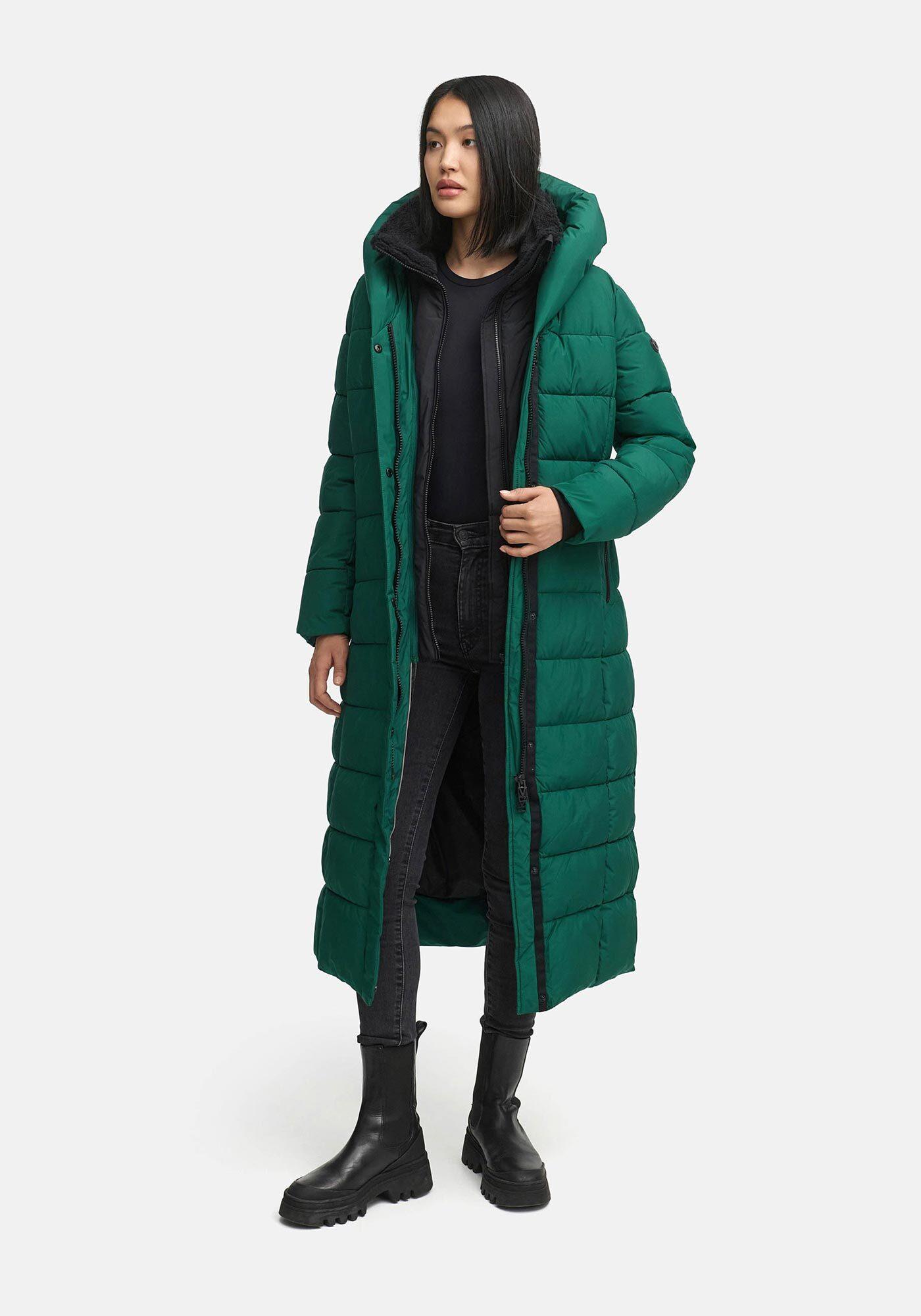 Winterjacke Marikoo "Pakoraa", Damen, Gr. Xl, EvergrüN, Obermaterial: 100% Polyester. Futter: 100% Polyester. Wattierung: 100% Polyester. ÄRmelfutter: 100% Polyester, Jacken Winterjacke, Extra Langer Winter Mantel Mit Abnehmbaren Innenteil